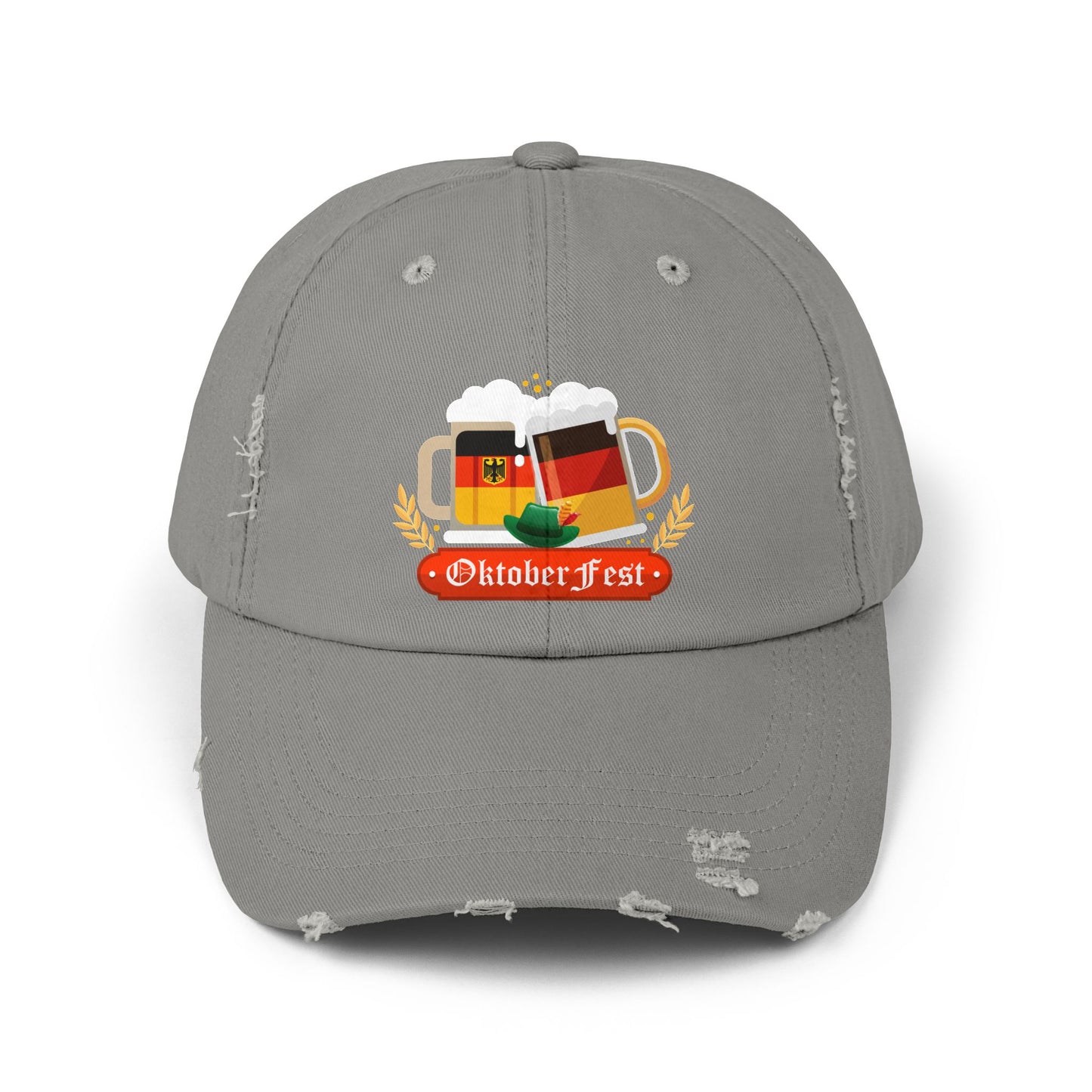 Oktoberfest Celebration with German Beer Mugs and Flags Cap