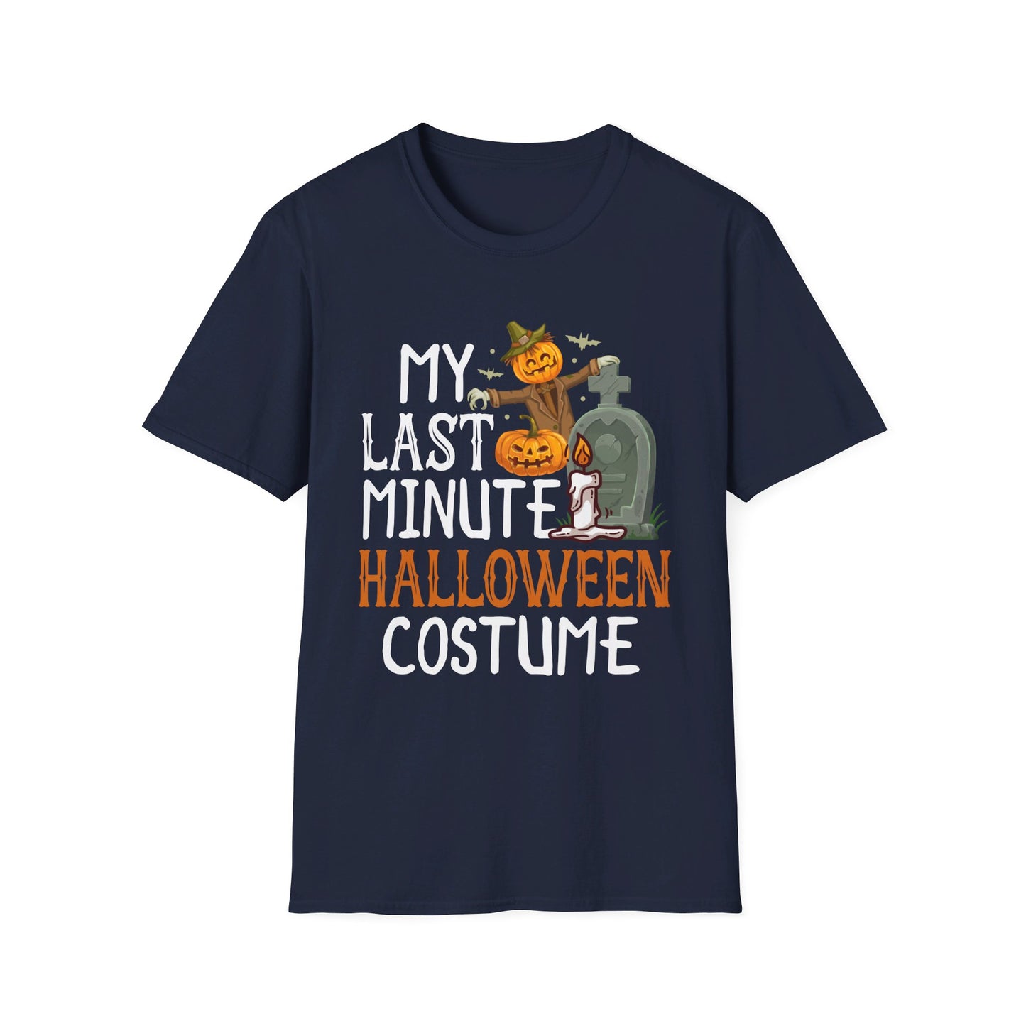 My Last Minute Halloween Costume - Fun Pumpkin and Tombstone Design T-Shirt