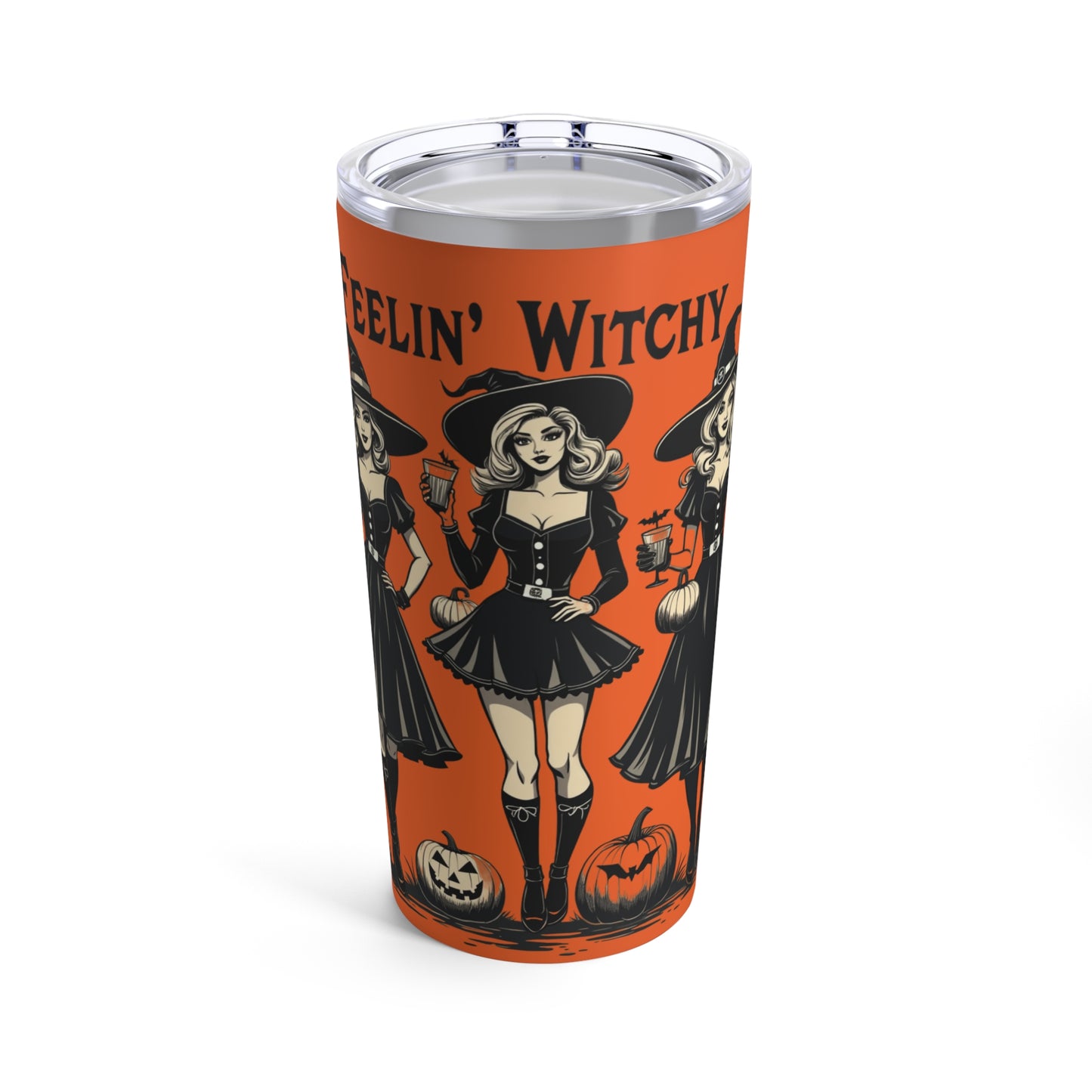 Feelin' Witchy Halloween Tumbler 20oz