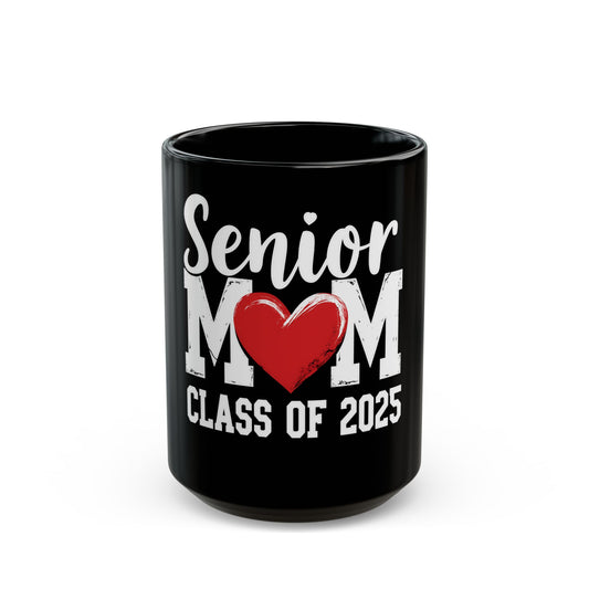 Senior Mom Class of 2025 Heart Ceramic Mug