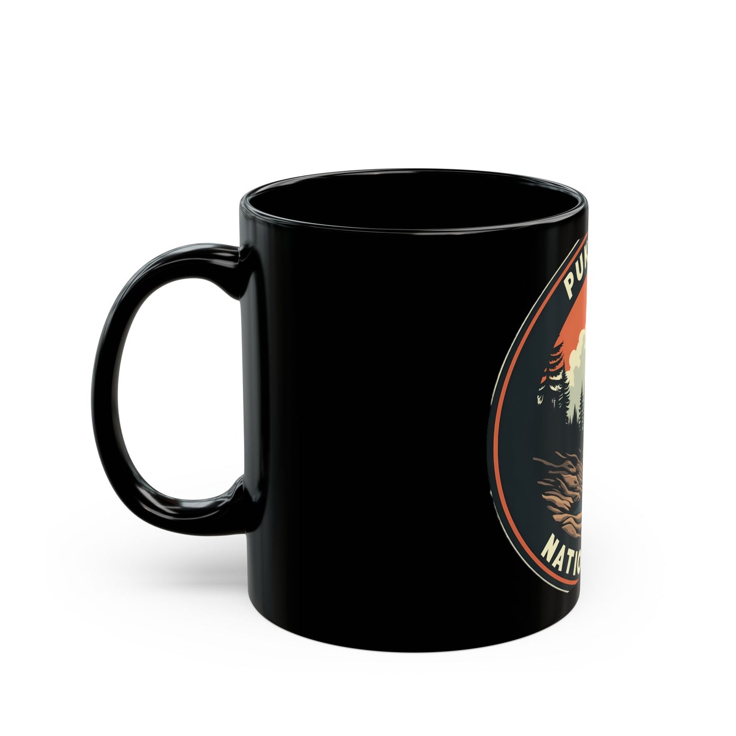 Pukaskwa National Park Scenic Landscape Sunset Illustration Ceramic Mug