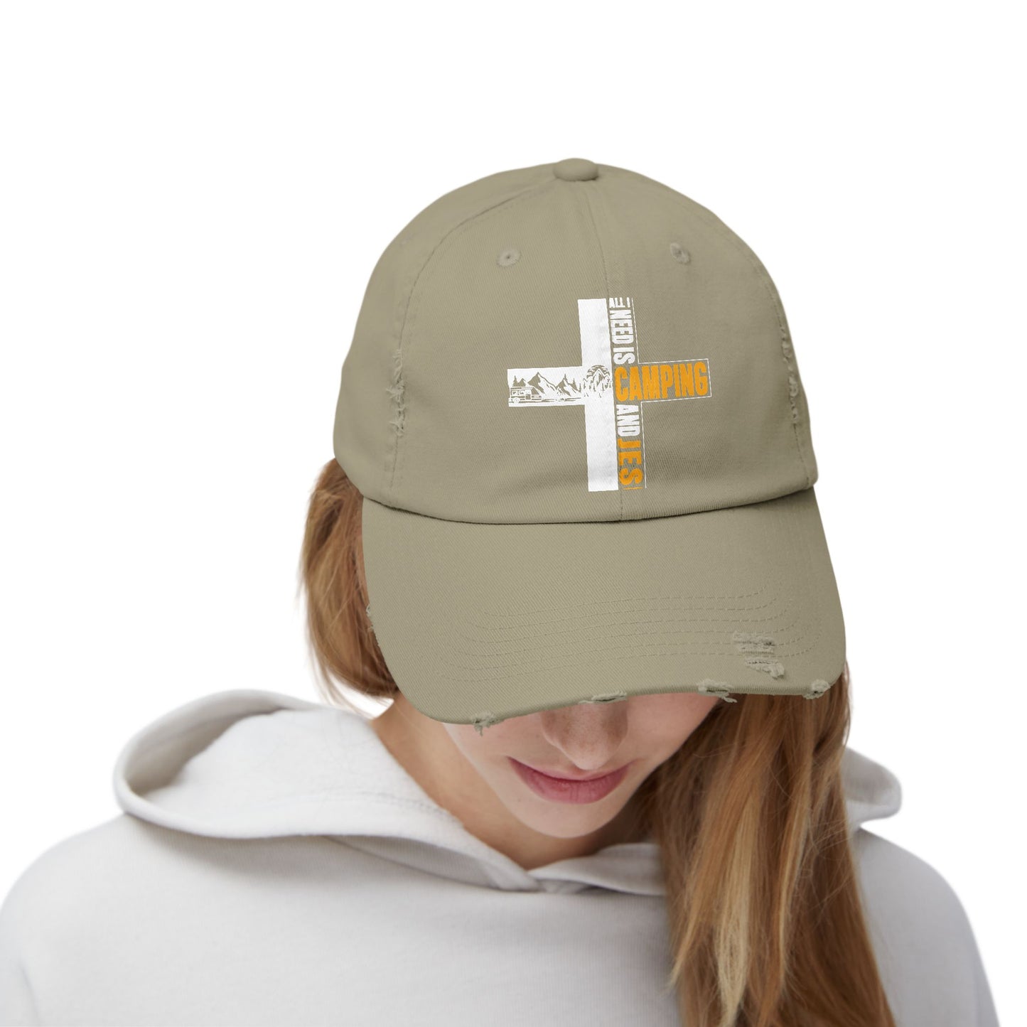 All I Need Is Camping And Jesus Inspirational Faith Cap