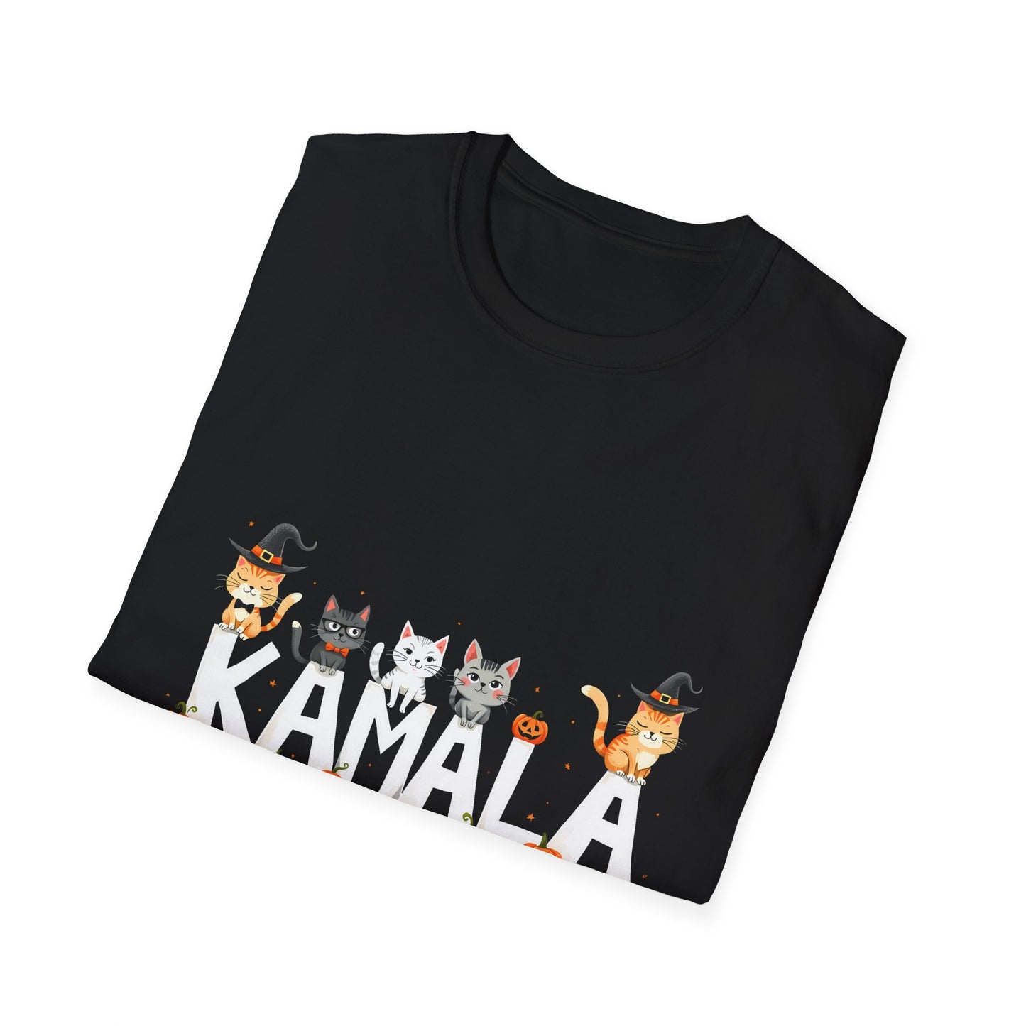 Kamala Halloween Cats With Pumpkins T-Shirt