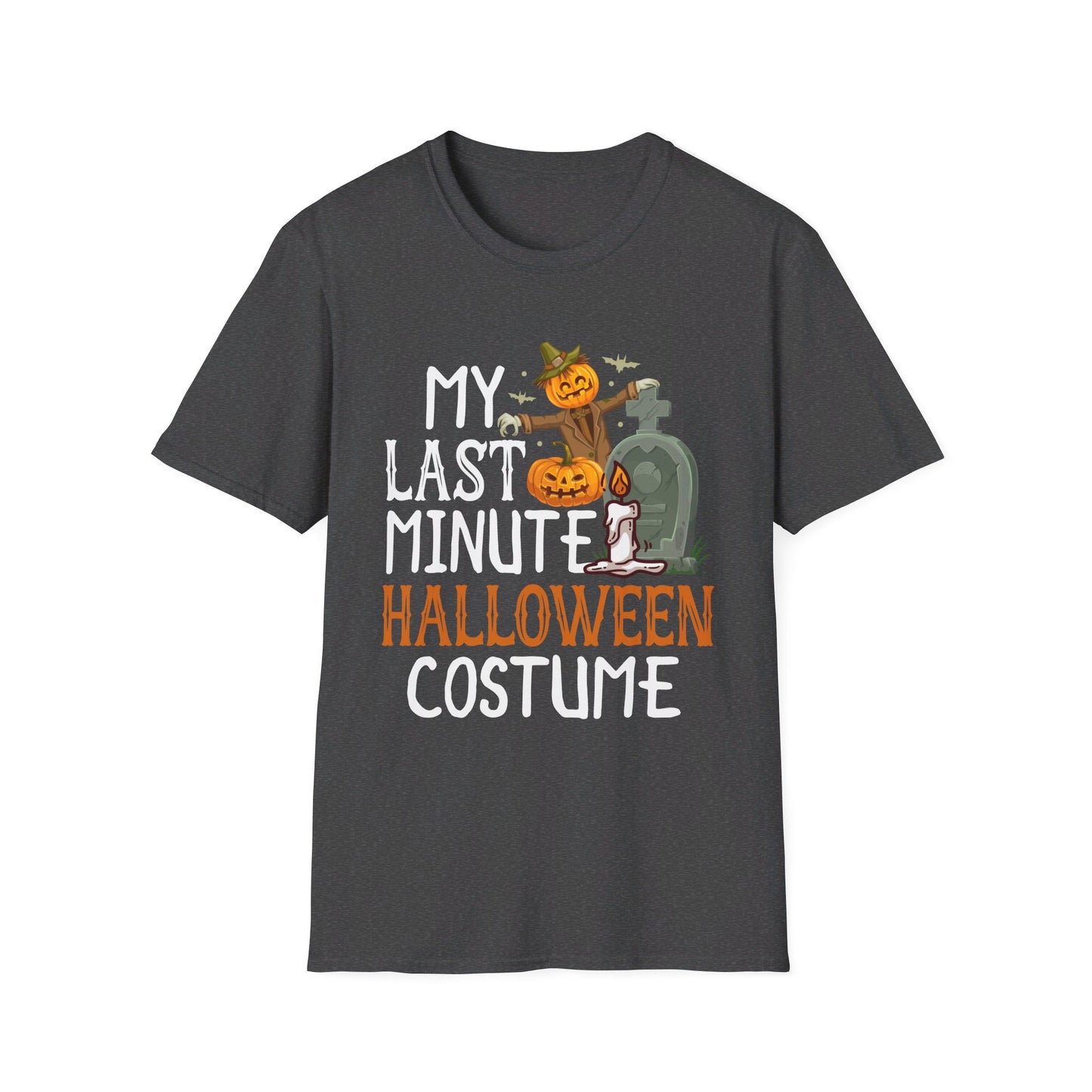 My Last Minute Halloween Costume - Fun Pumpkin and Tombstone Design T-Shirt