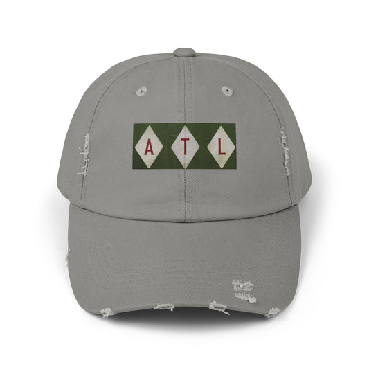 ATL Bold Lettering in Diamond Pattern Cap