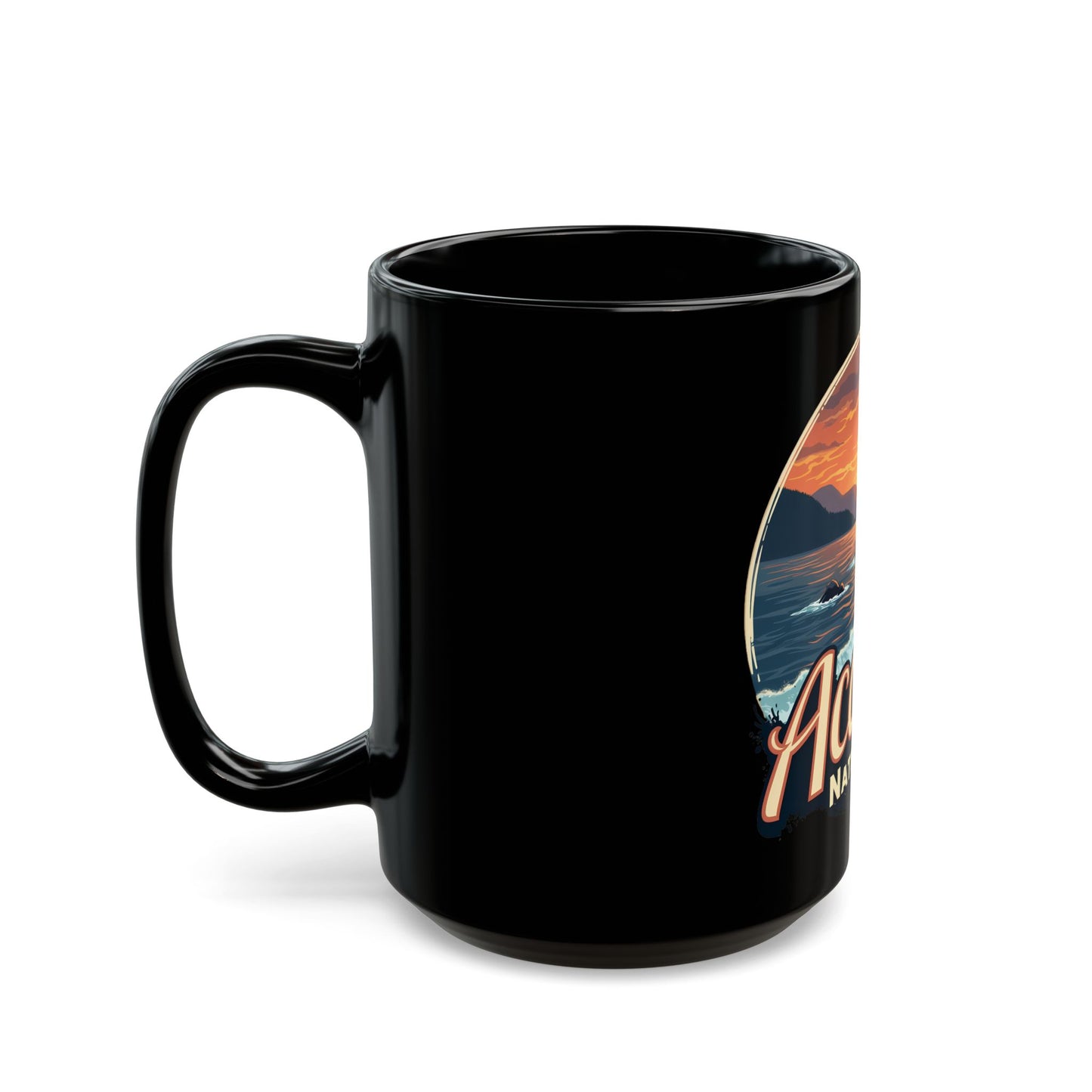 Acadia National Park Scenic Sunset Coastal Landscape Ceramic Mug