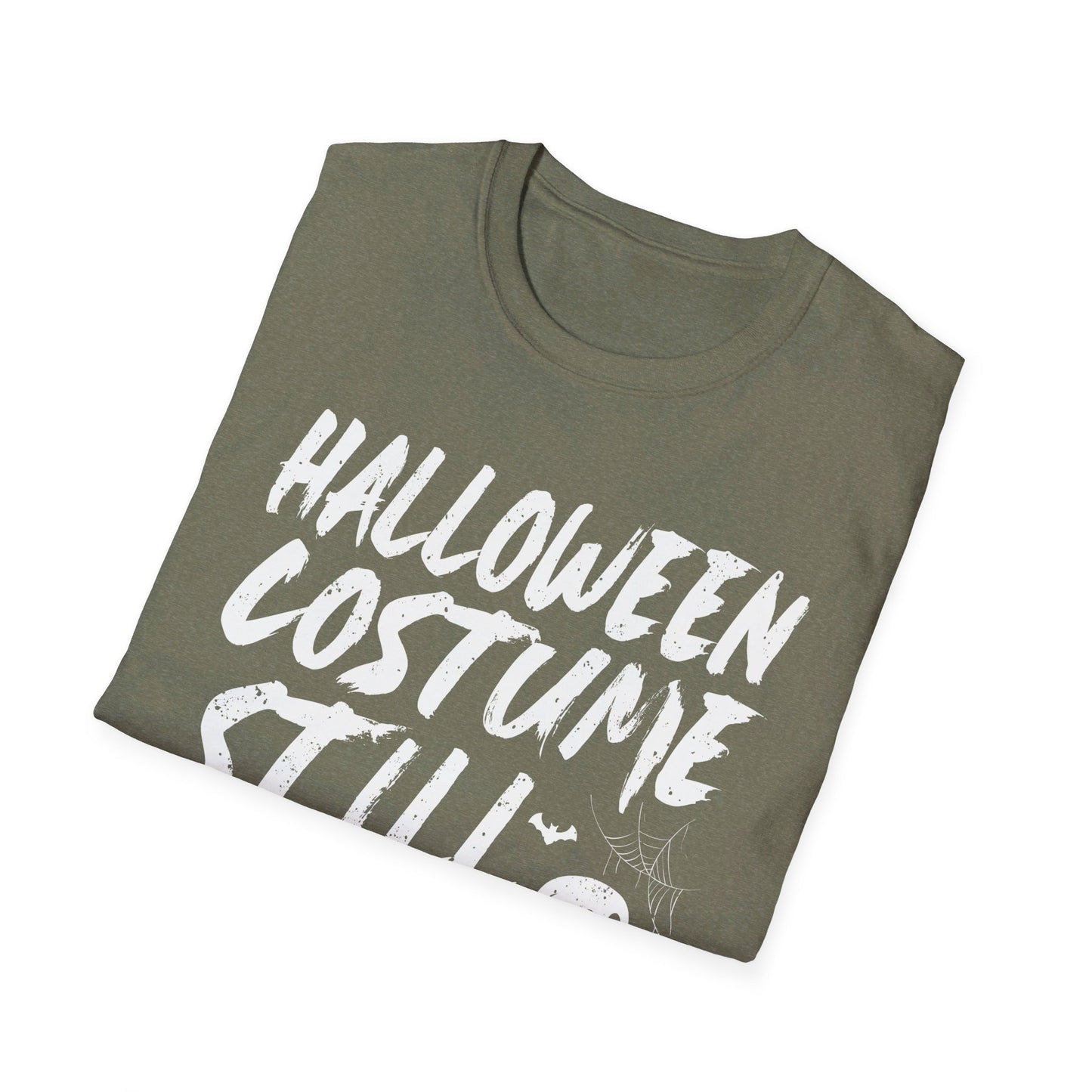 Halloween Costume Still Loading Funny Skull Spider Web Bat Design T-Shirt