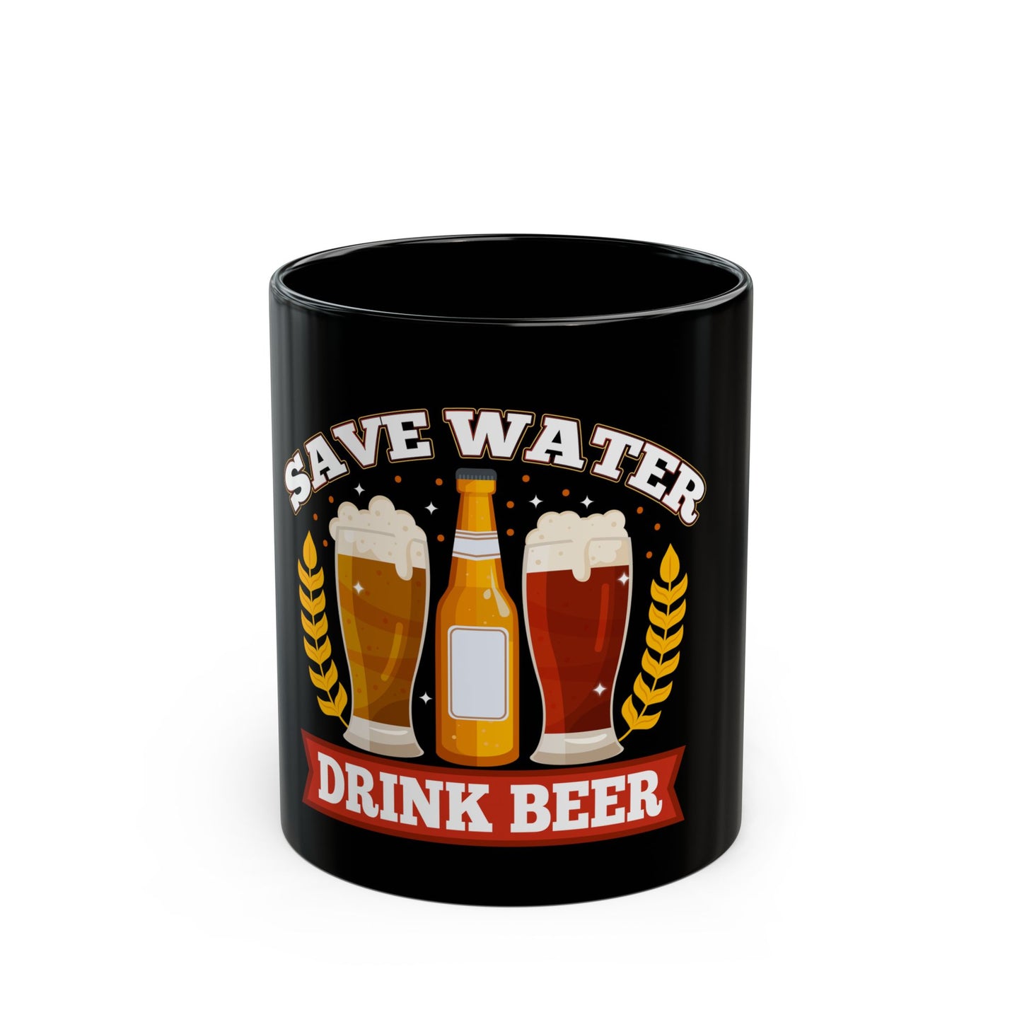 Save Water Drink Beer Funny Retro Style Beer Lovers Ceramic Mug