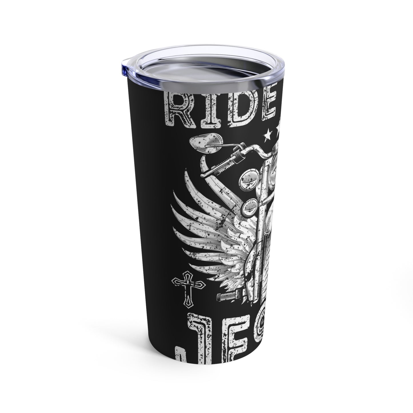 Ride with Jesus Motorcycle Faith Tumbler