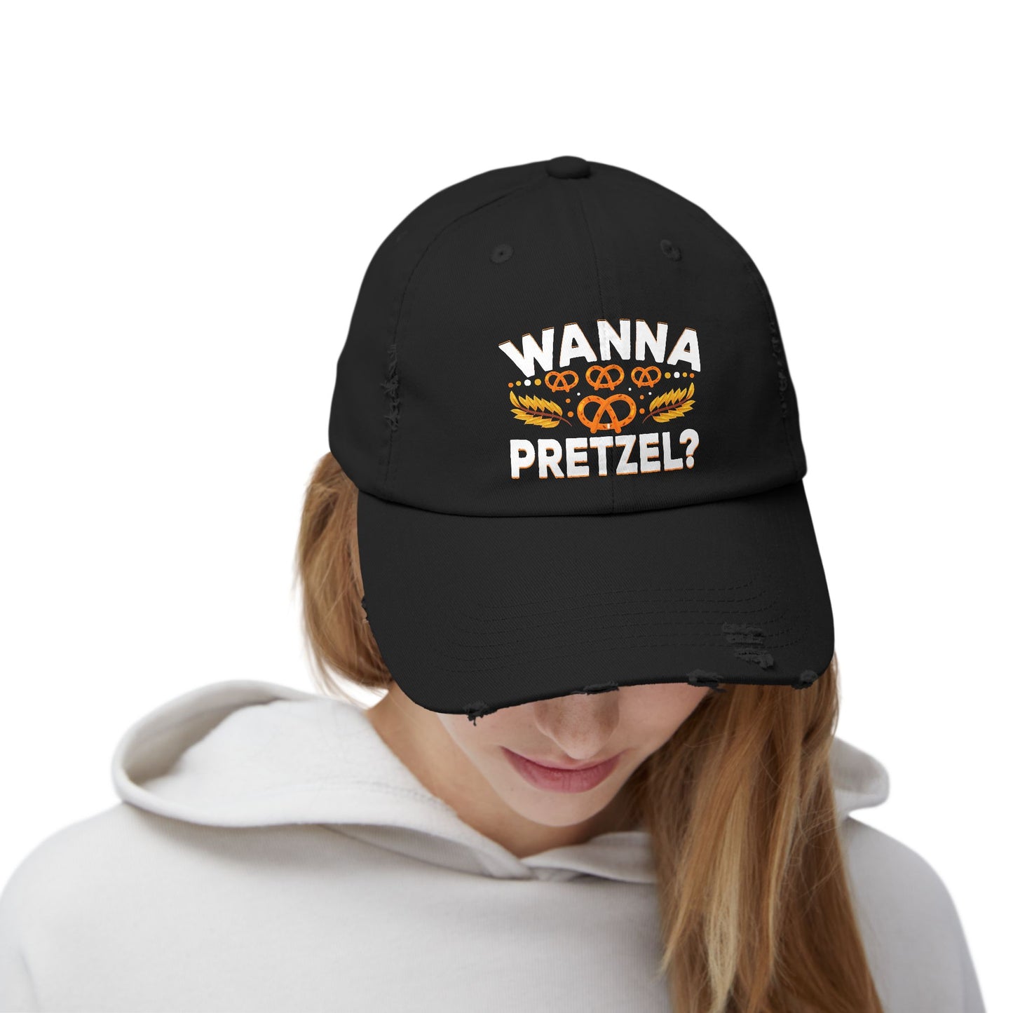 Wanna Pretzel? Fun Snack Lover's Delight Cap