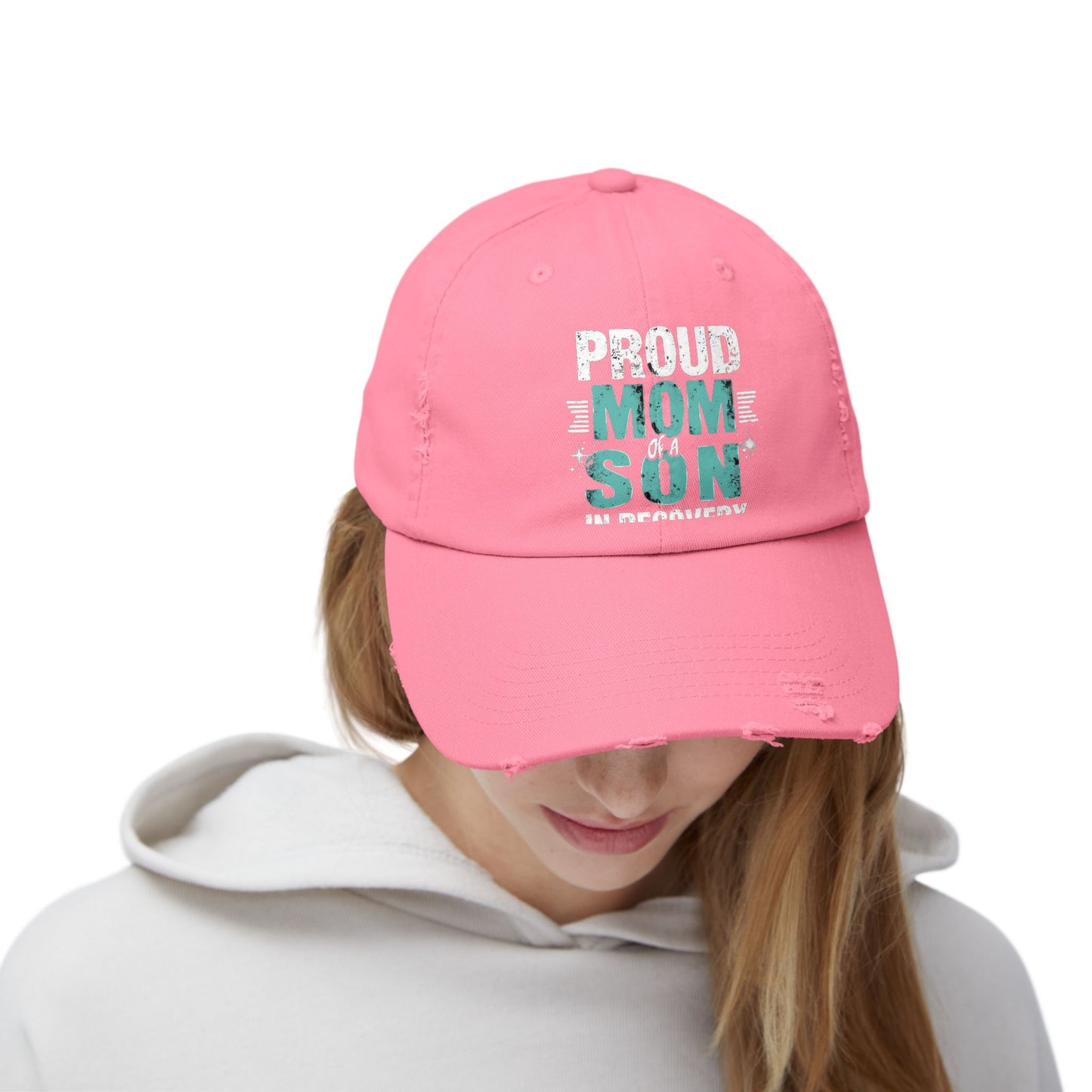 Proud Mom of a Son in Recovery Inspirational Quote Cap