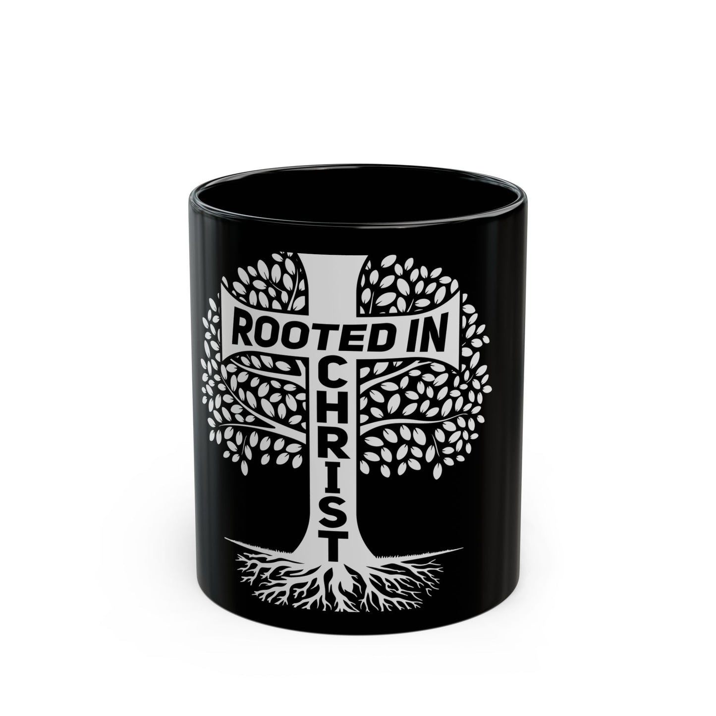 Rooted In Christ Tree of Faith Graphic Ceramic Mug