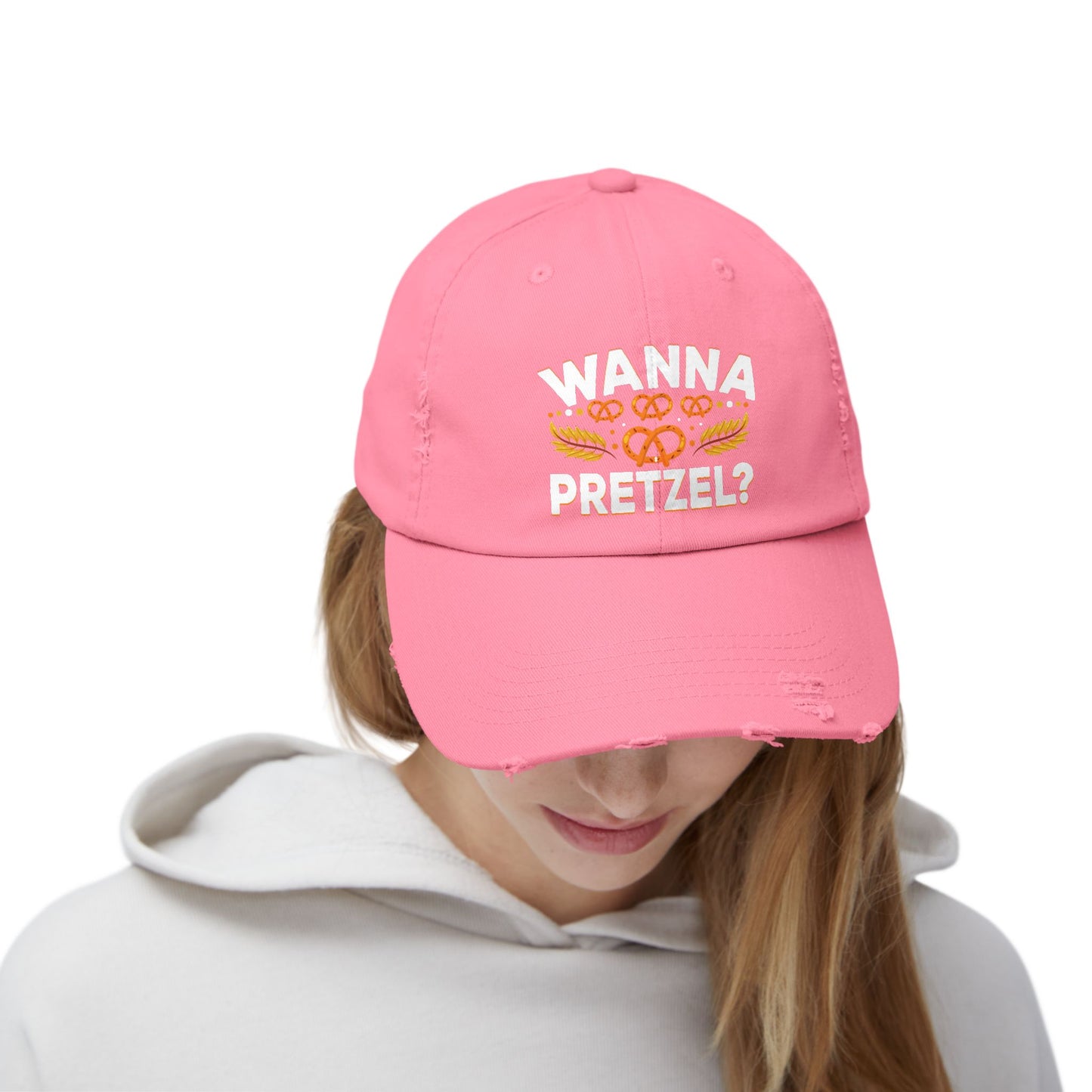 Wanna Pretzel? Fun Snack Lover's Delight Cap