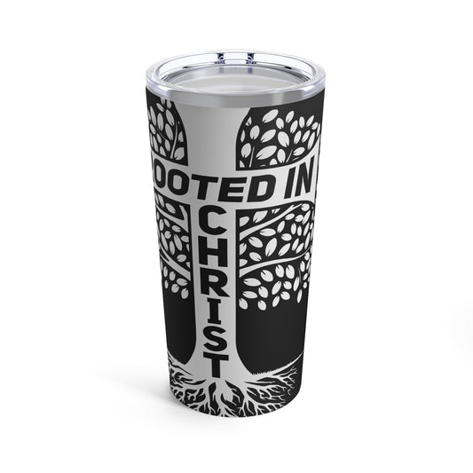 Rooted In Christ Tree of Faith Graphic Tumbler