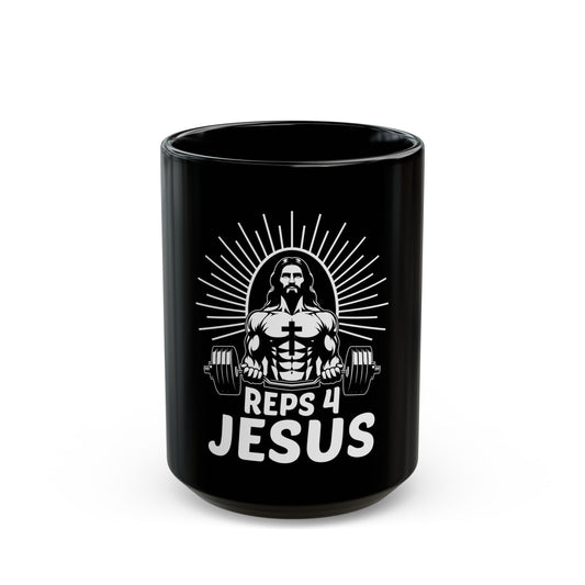 Reps 4 Jesus Workout Inspiration Faith Fitness Ceramic Mug