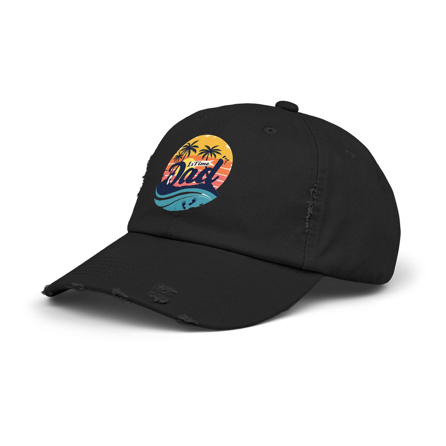 1st Time Dad Sunset Beach Vibes Cap