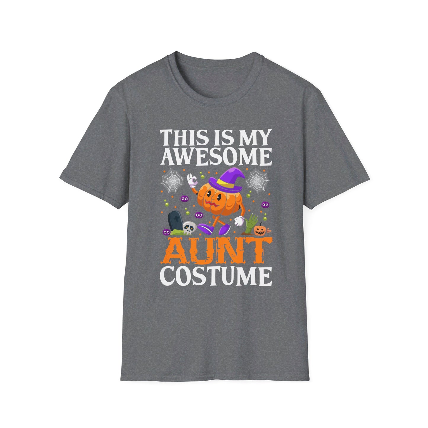 This Is My Awesome Aunt Costume Funny Halloween Pumpkin Graphic T-Shirt