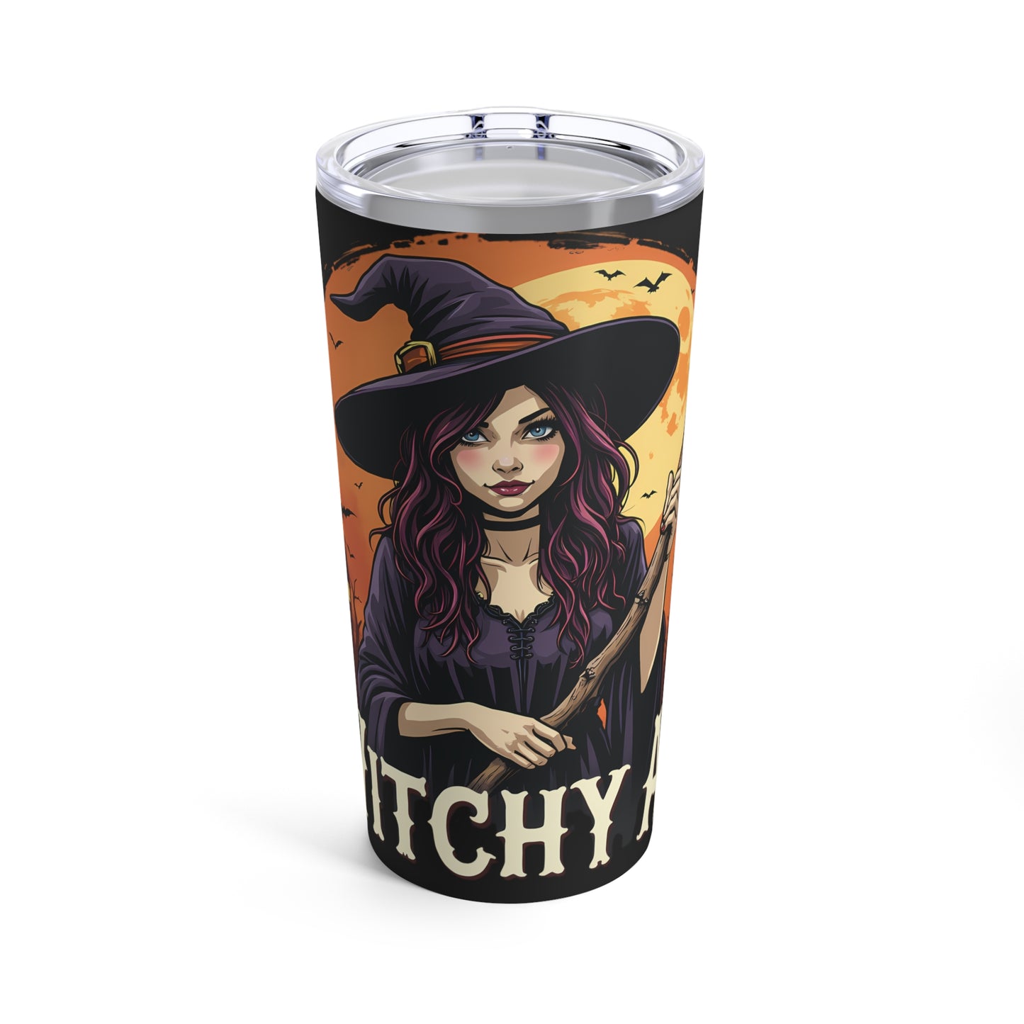 Witchy AF Halloween Seasonal Attitude Witch Tumbler 20oz