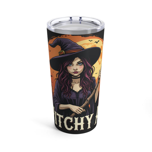 Witchy AF Halloween Seasonal Attitude Witch Tumbler 20oz