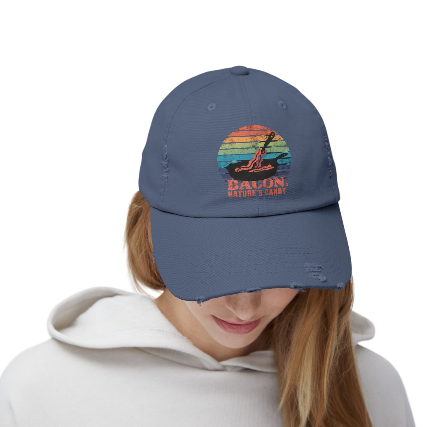 Bacon Nature's Candy Retro Style Humor Cap