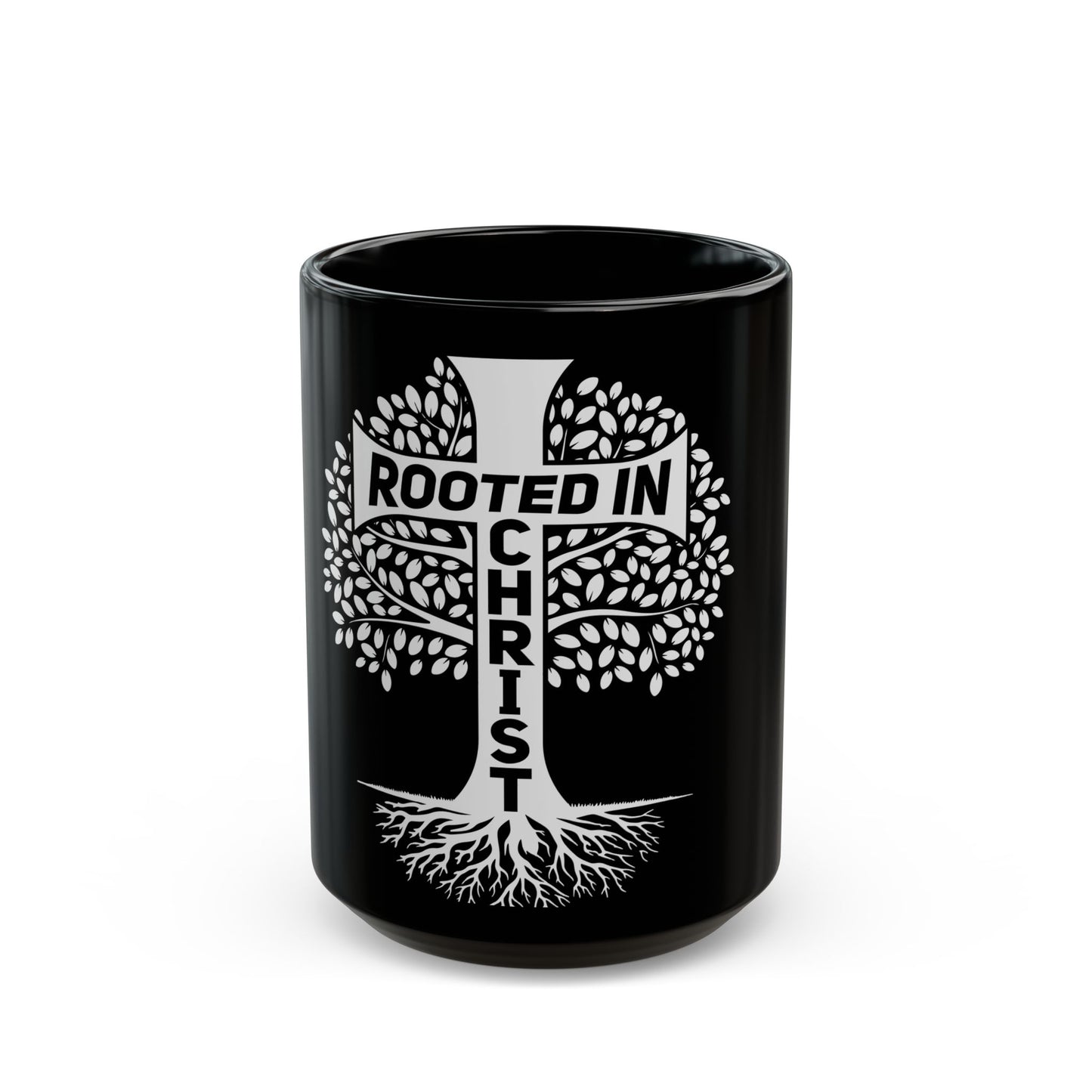 Rooted In Christ Tree of Faith Graphic Ceramic Mug