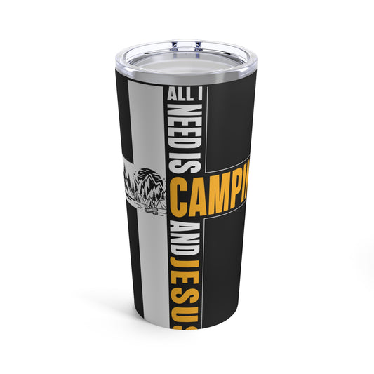 All I Need Is Camping And Jesus Inspirational Faith Tumbler