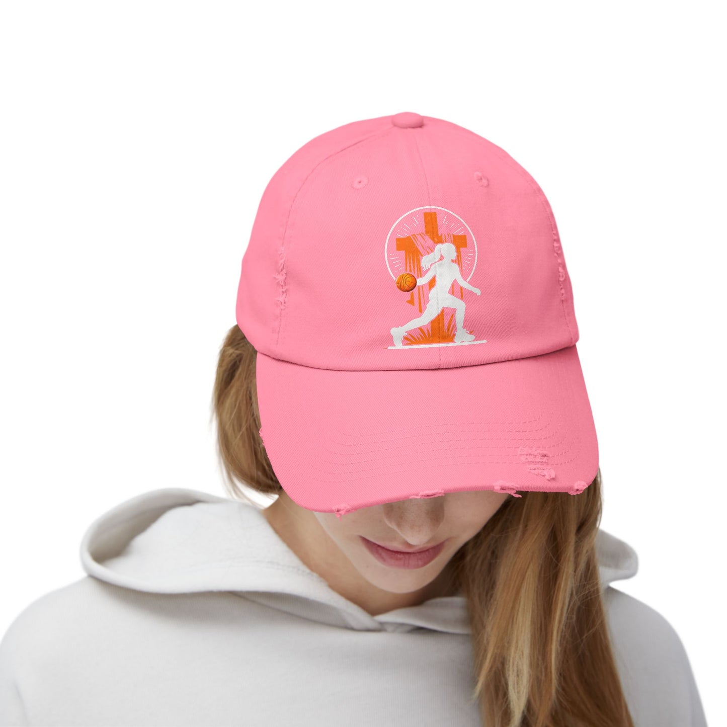 This Girl Runs on Jesus and Basketball Faith Sports Cap