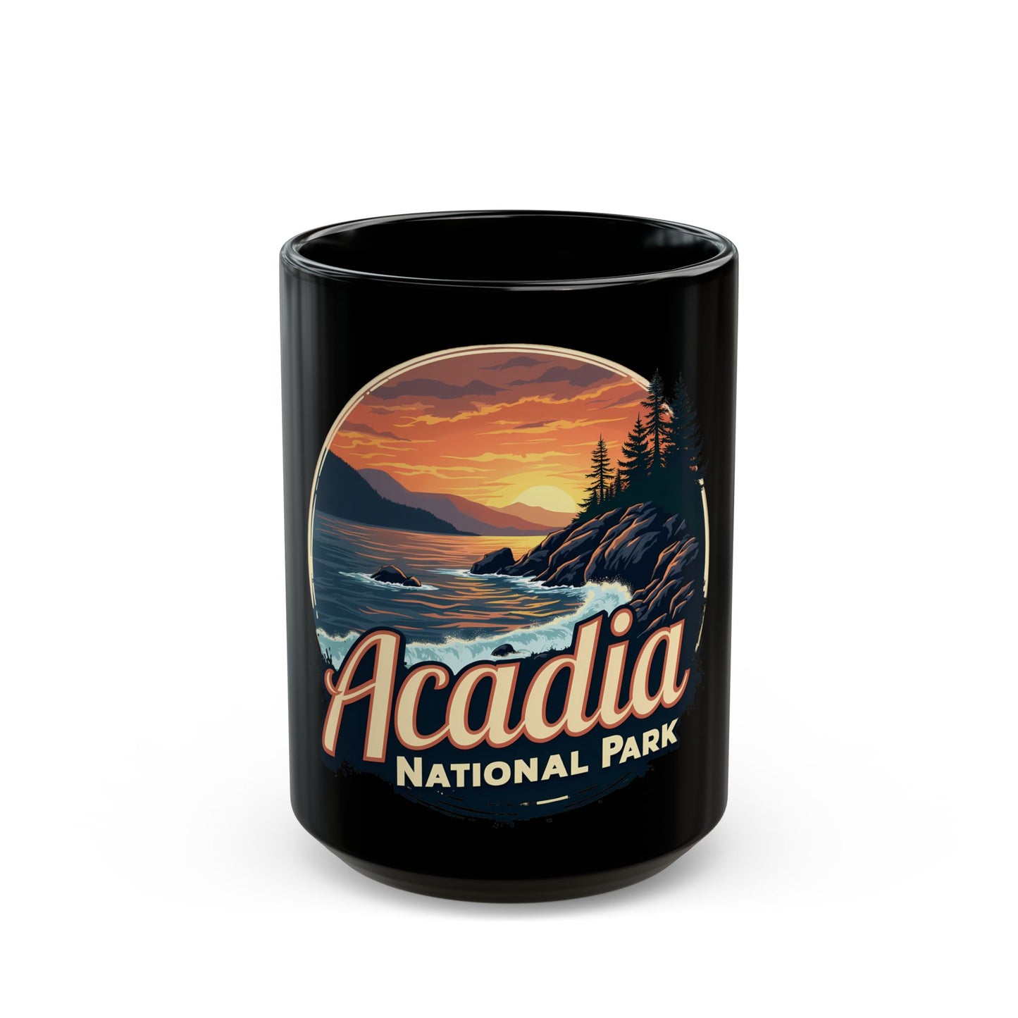 Acadia National Park Scenic Sunset Coastal Landscape Ceramic Mug