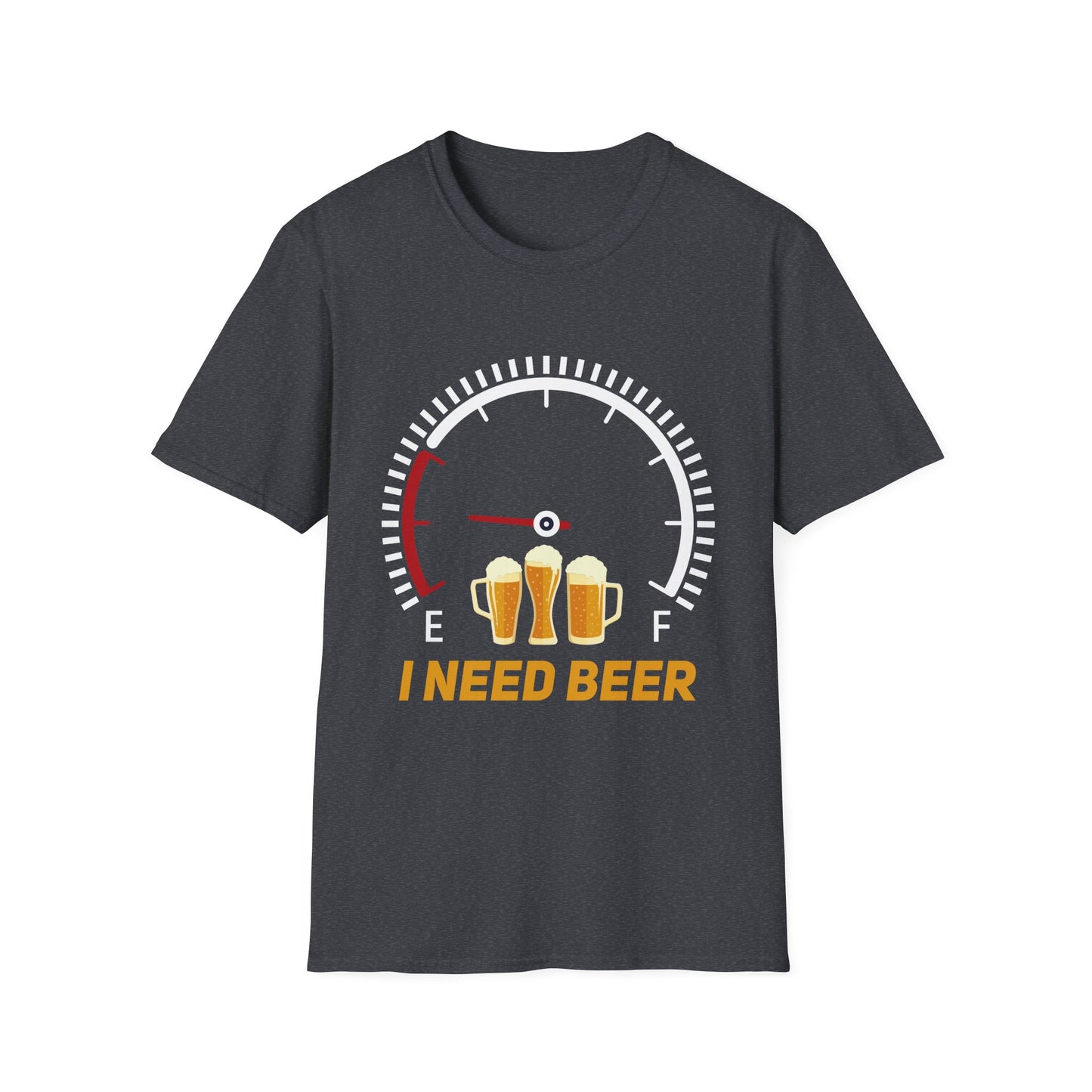 I Need Beer Fuel Gauge T-Shirt