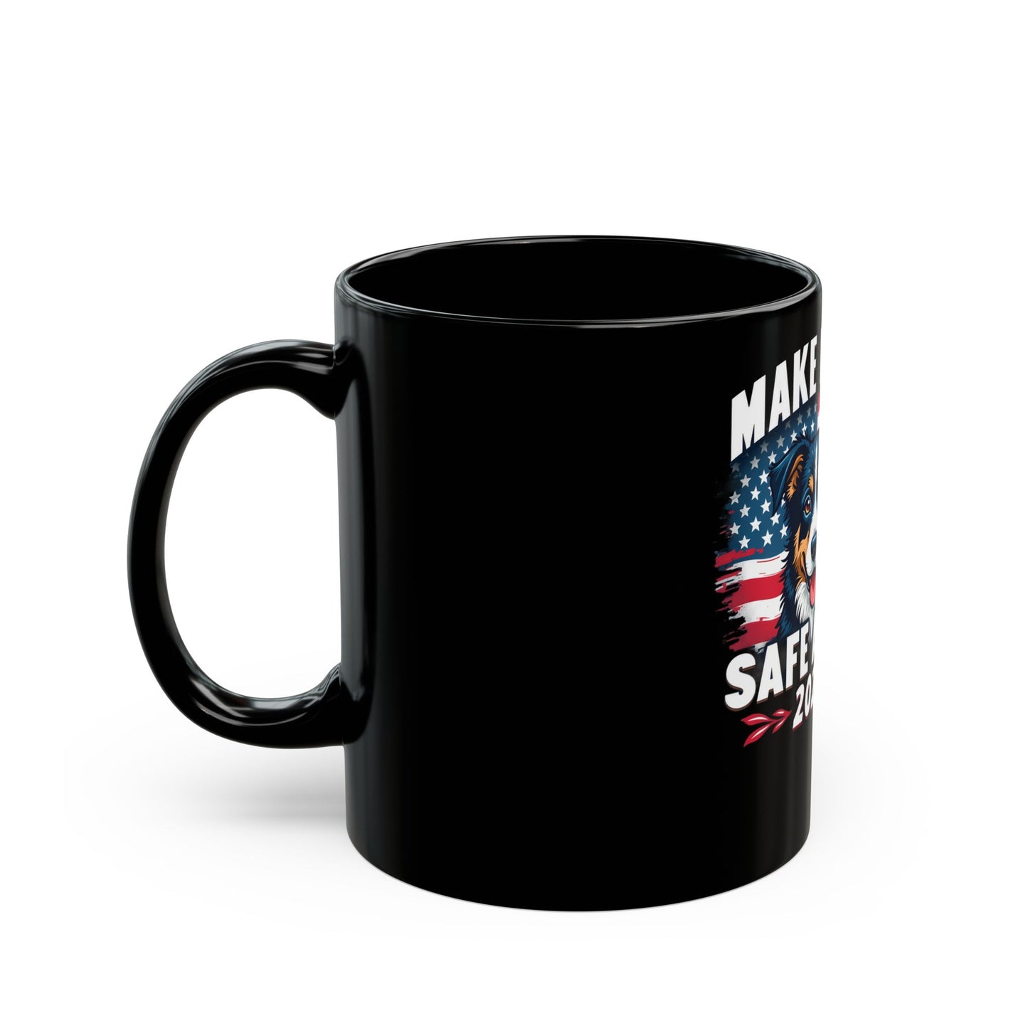 Make Dogs Safe Again 2024 American Flag Dog Ceramic Mug