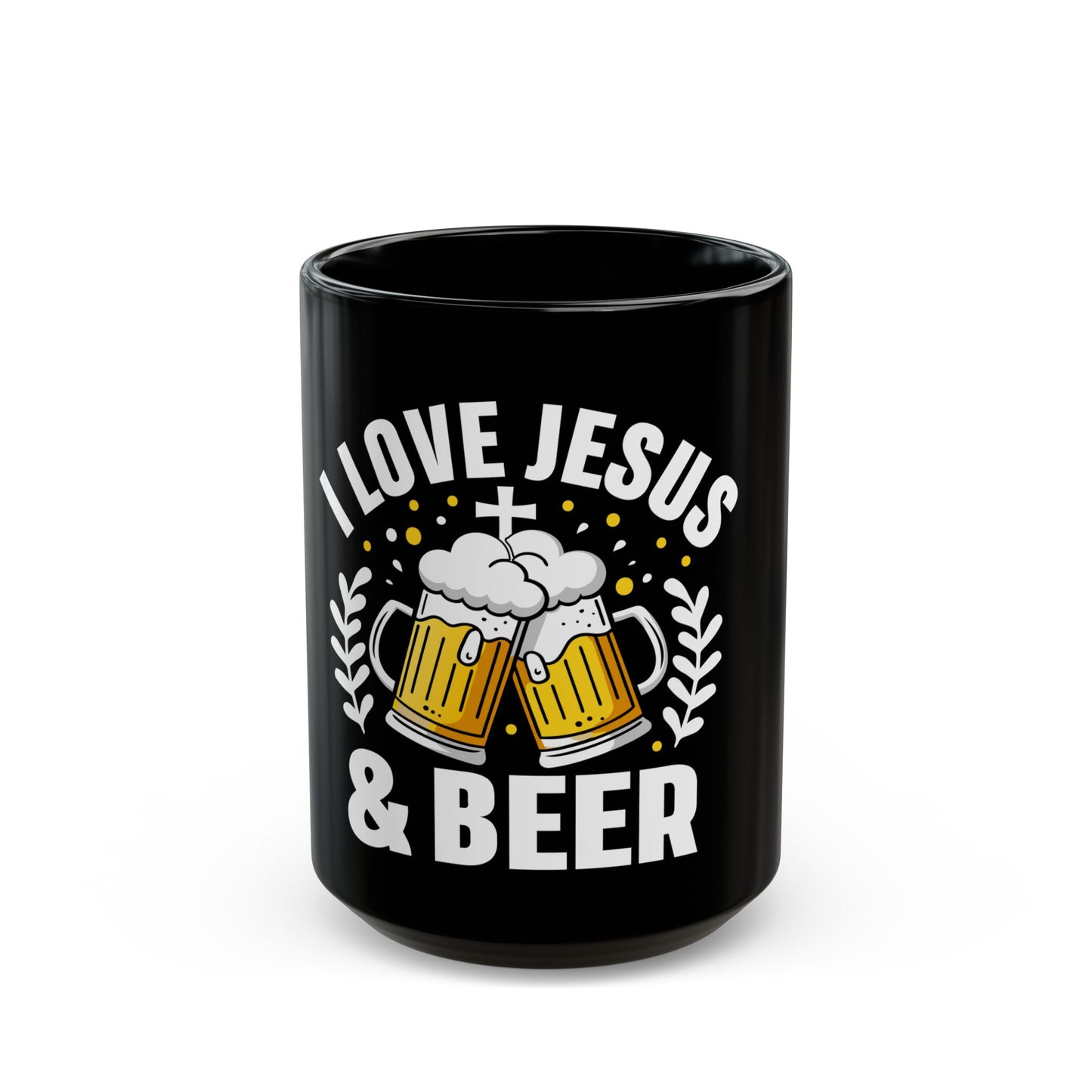 I Love Jesus And Beer Design For Faithful Beer Lovers Ceramic Mug