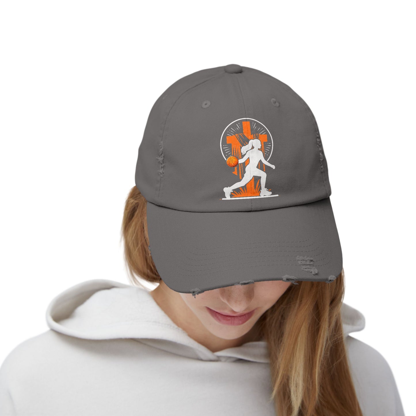 This Girl Runs on Jesus and Basketball Faith Sports Cap