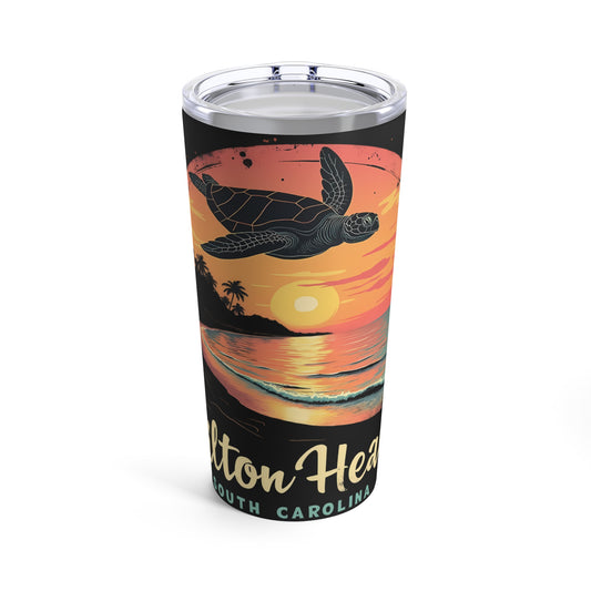 Hilton Head South Carolina Sunset Beach Turtle Tumbler