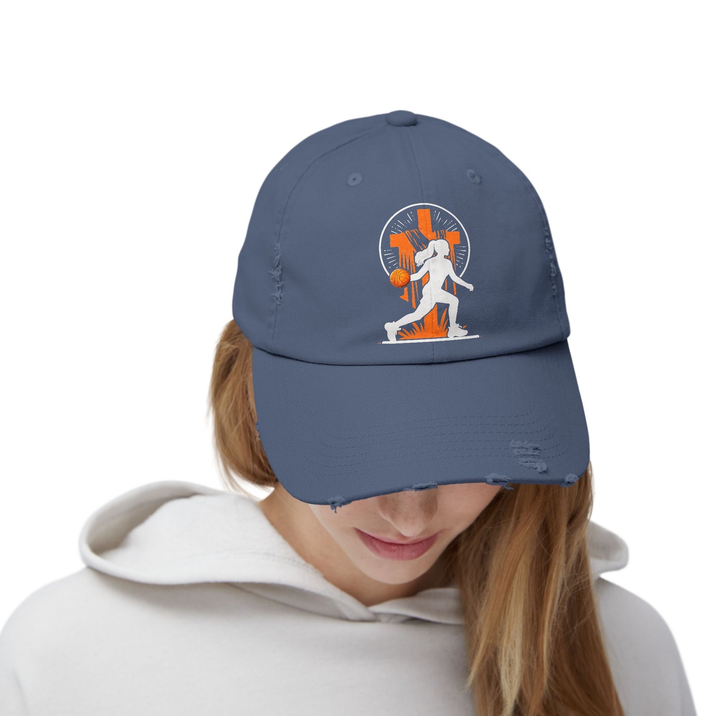 This Girl Runs on Jesus and Basketball Faith Sports Cap