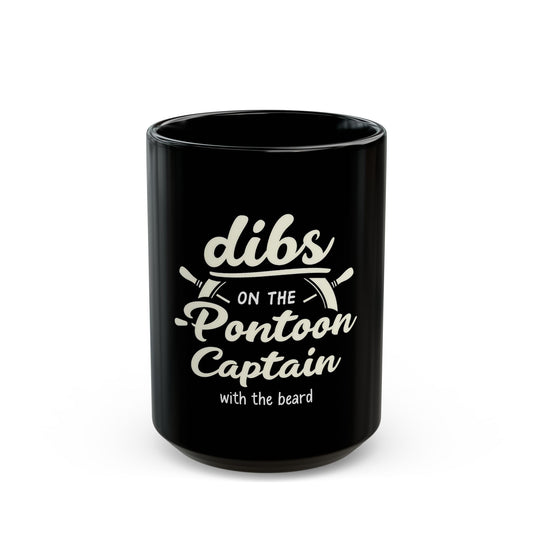 Dibs on the Pontoon Captain With the Beard Boating Fun Ceramic Mug