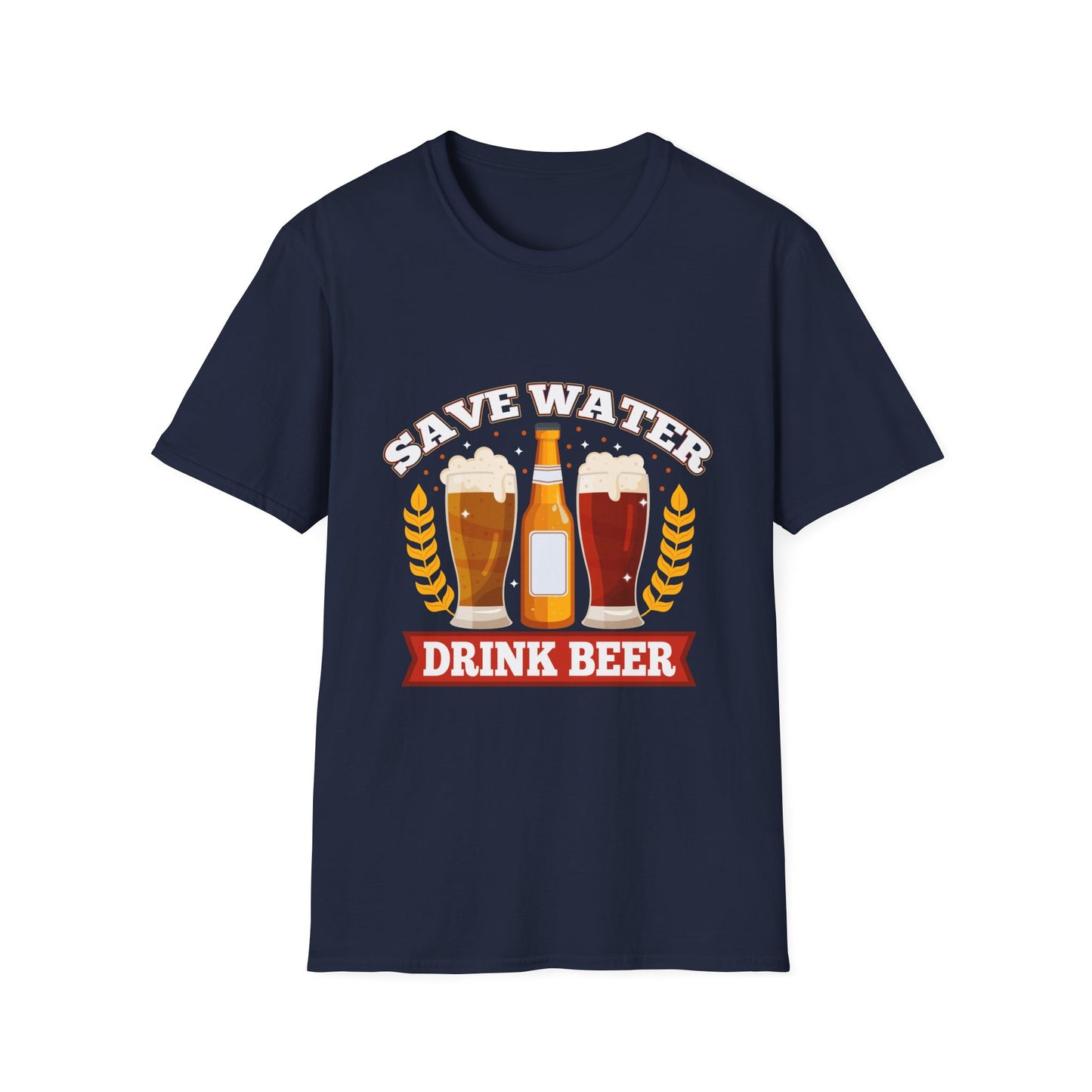 Save Water Drink Beer Funny Retro Style Beer Lovers T-Shirt