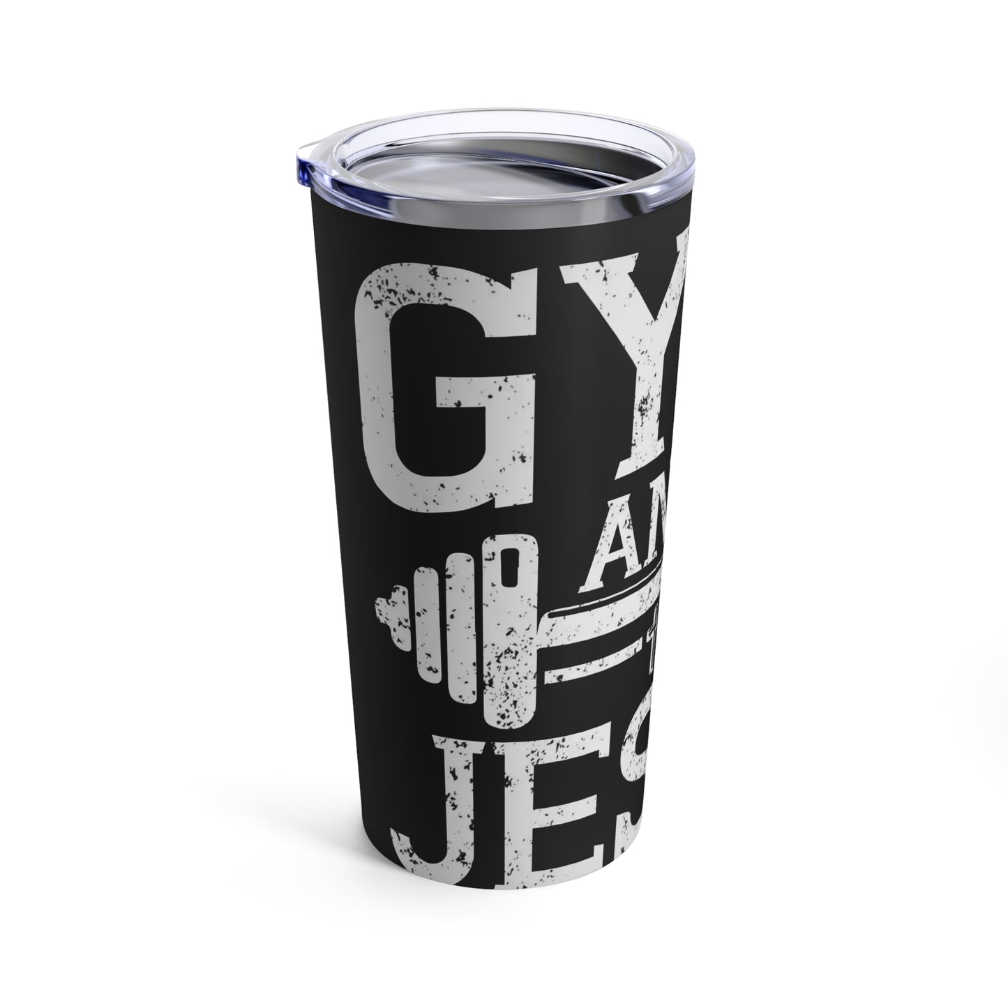 Gym and Jesus Workout Motivation with Faith Tumbler