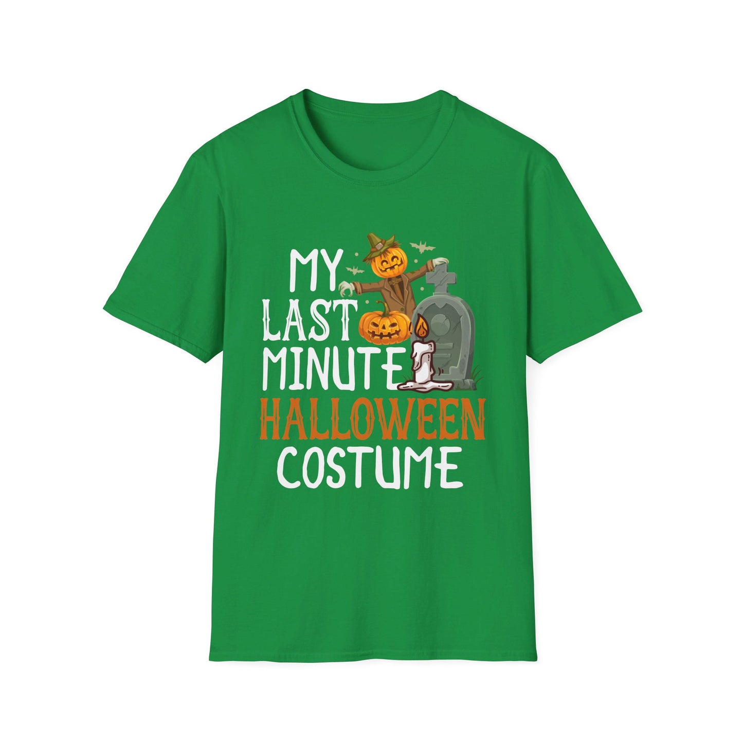 My Last Minute Halloween Costume - Fun Pumpkin and Tombstone Design T-Shirt