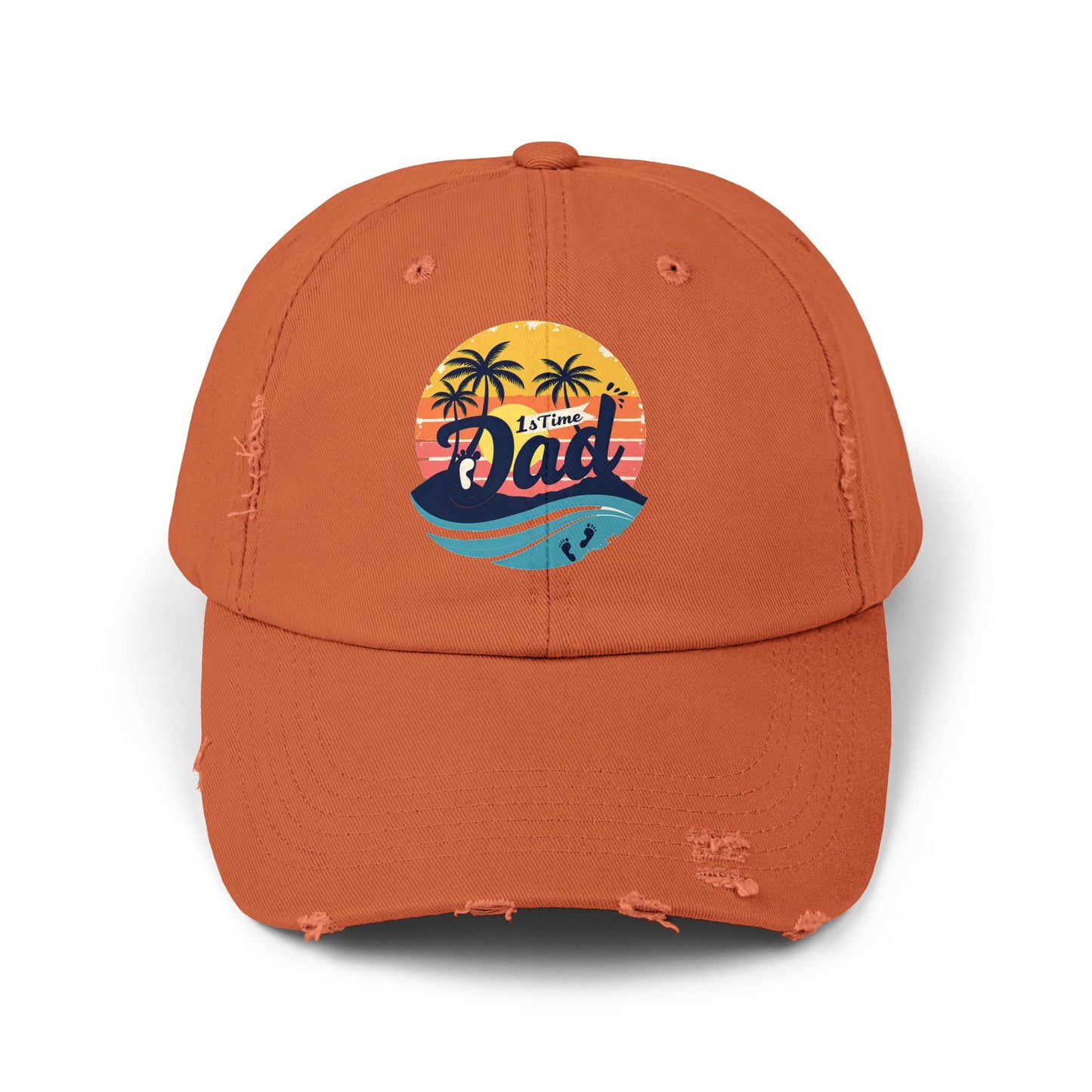 1st Time Dad Sunset Beach Vibes Cap