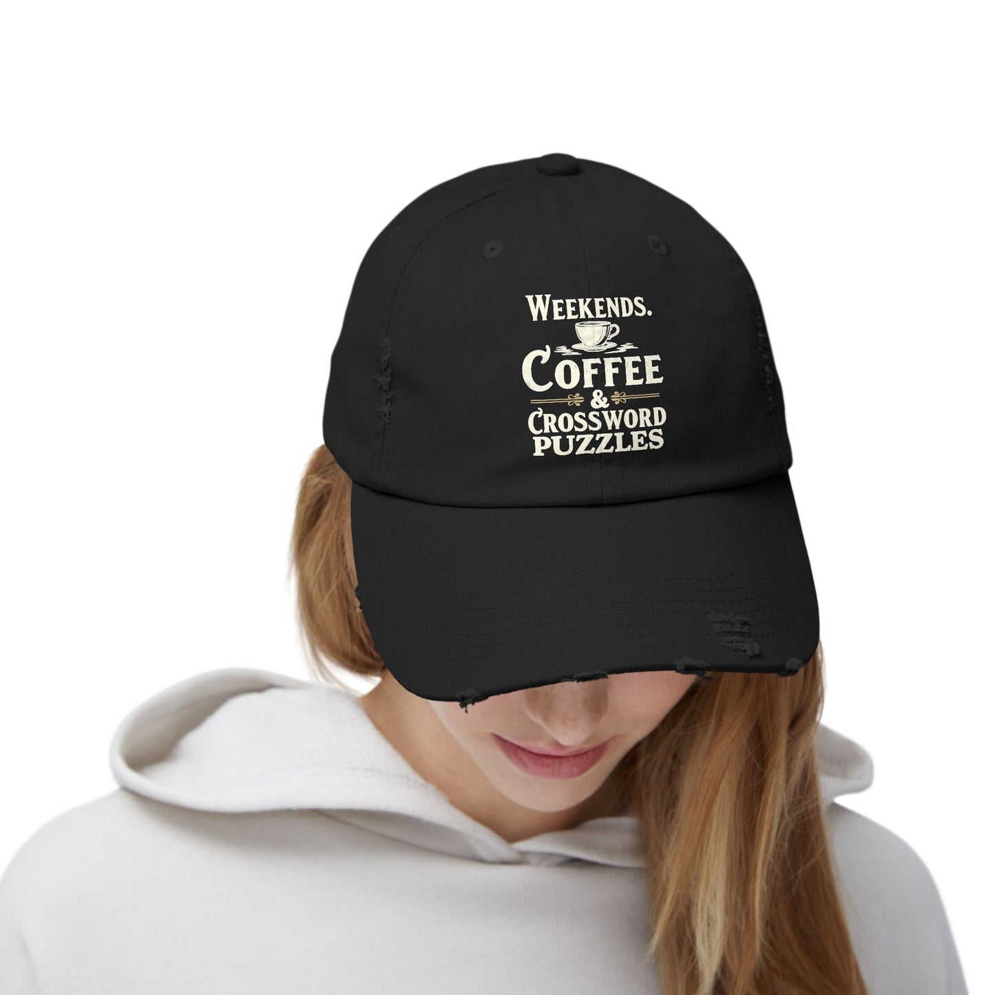 Weekends Coffee And Crossword Puzzles Enthusiast Cap