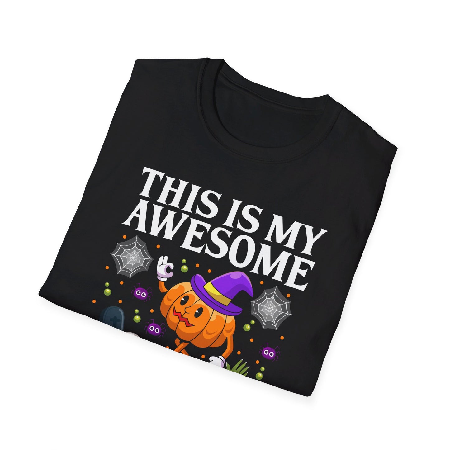 This Is My Awesome Aunt Costume Funny Halloween Pumpkin Graphic T-Shirt