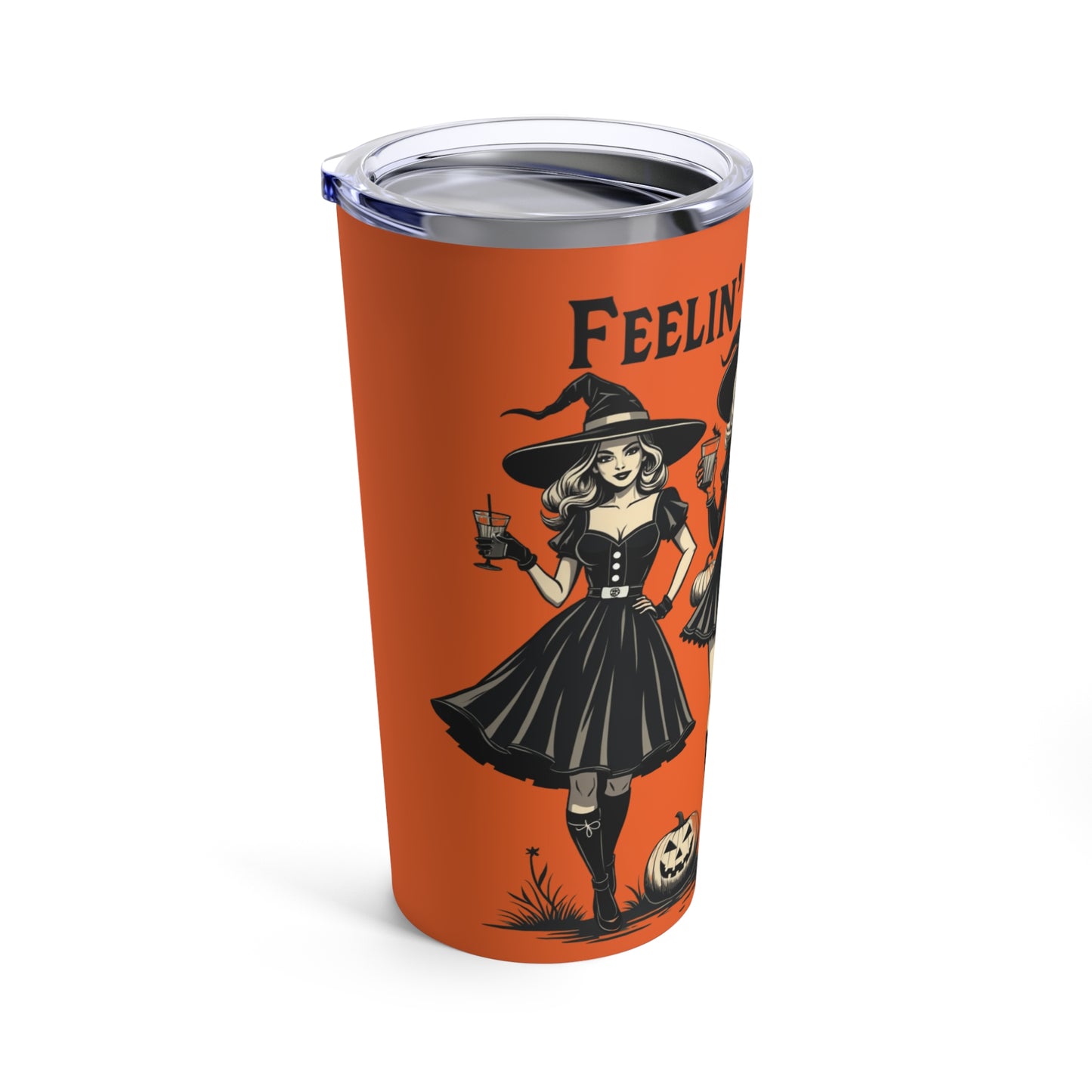 Feelin' Witchy Halloween Tumbler 20oz