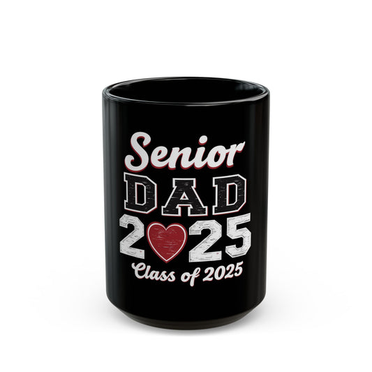 Senior Dad 2025 Class Heart Ceramic Mug