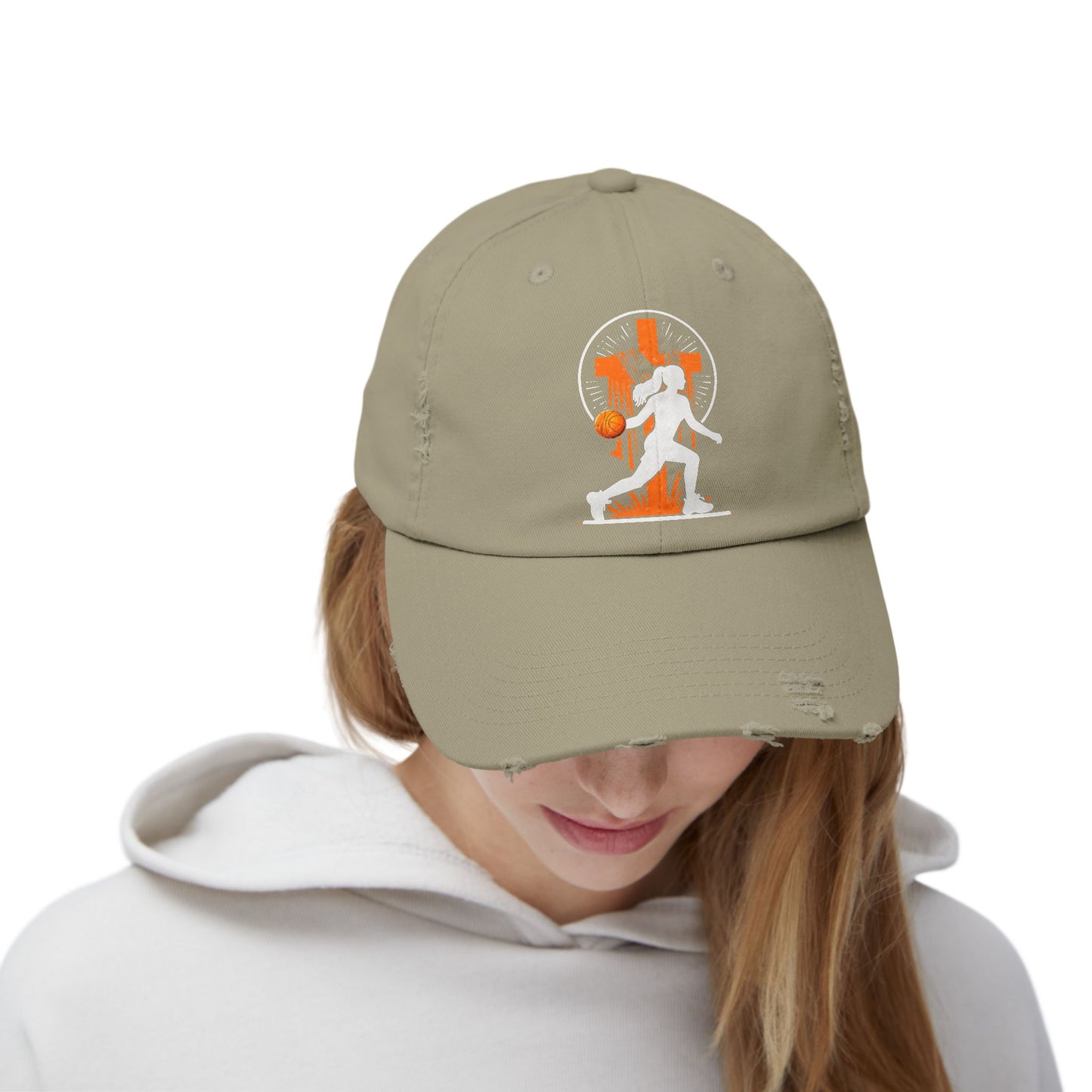 This Girl Runs on Jesus and Basketball Faith Sports Cap