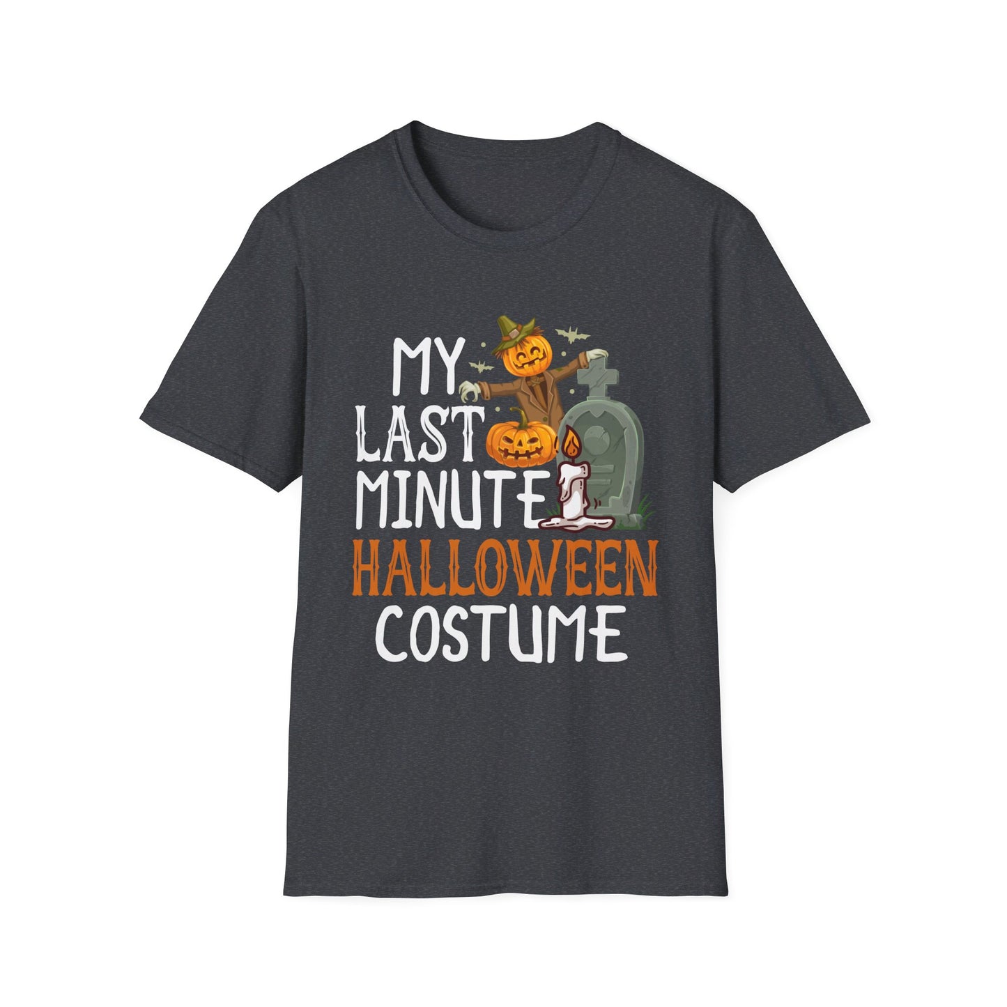 My Last Minute Halloween Costume - Fun Pumpkin and Tombstone Design T-Shirt