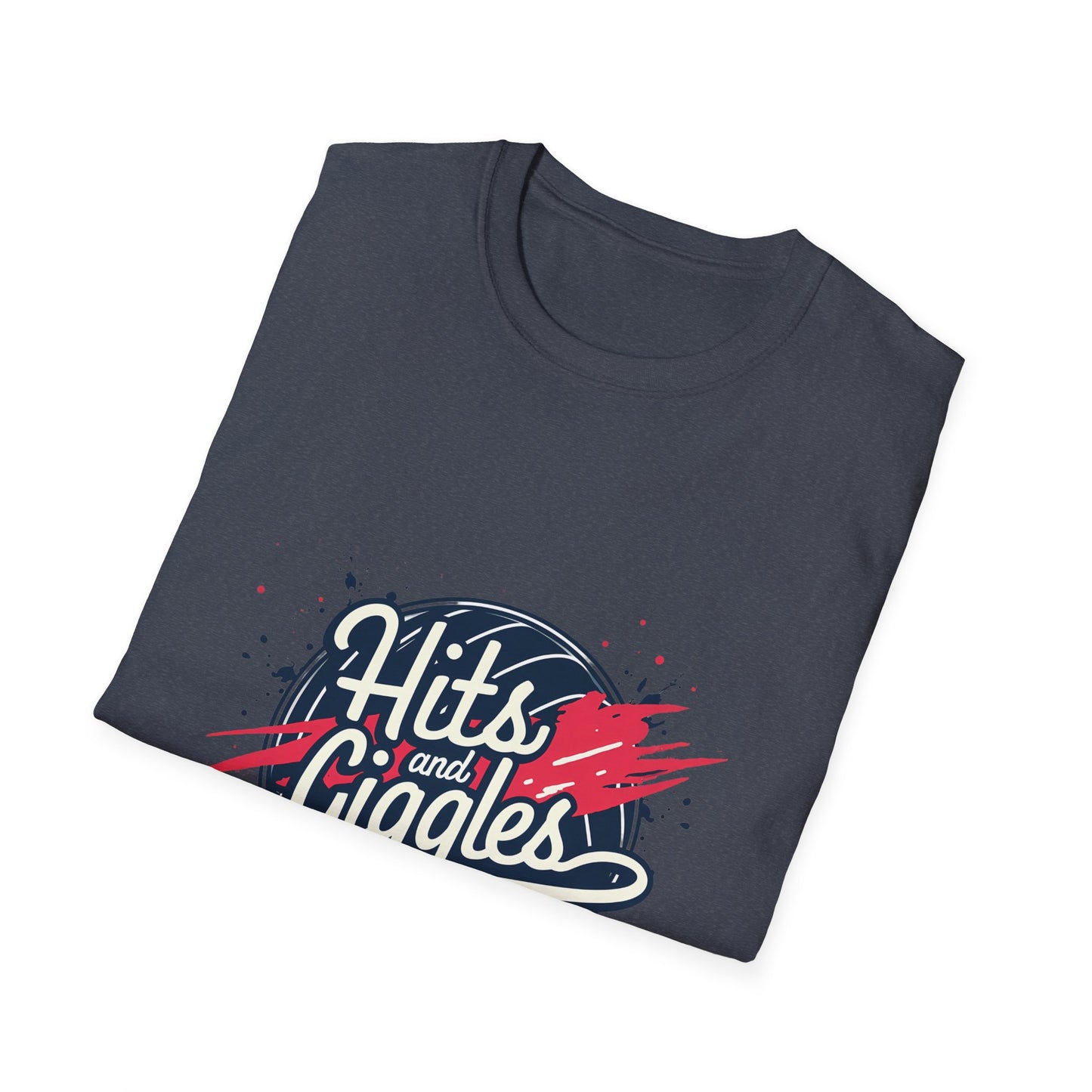 Hits And Giggles Volleyball Fun Design T-Shirt