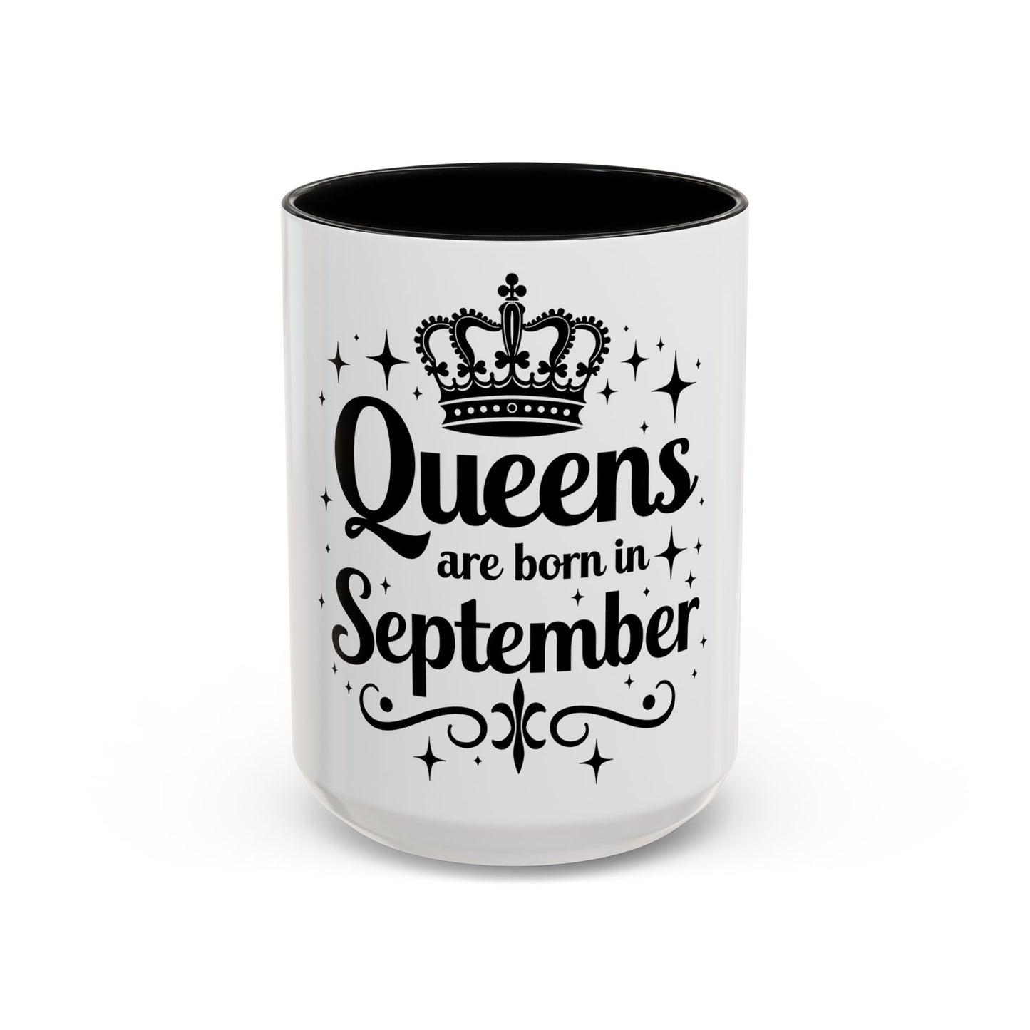 Queens are Born in October Birthday Gift Accent Coffee Mug