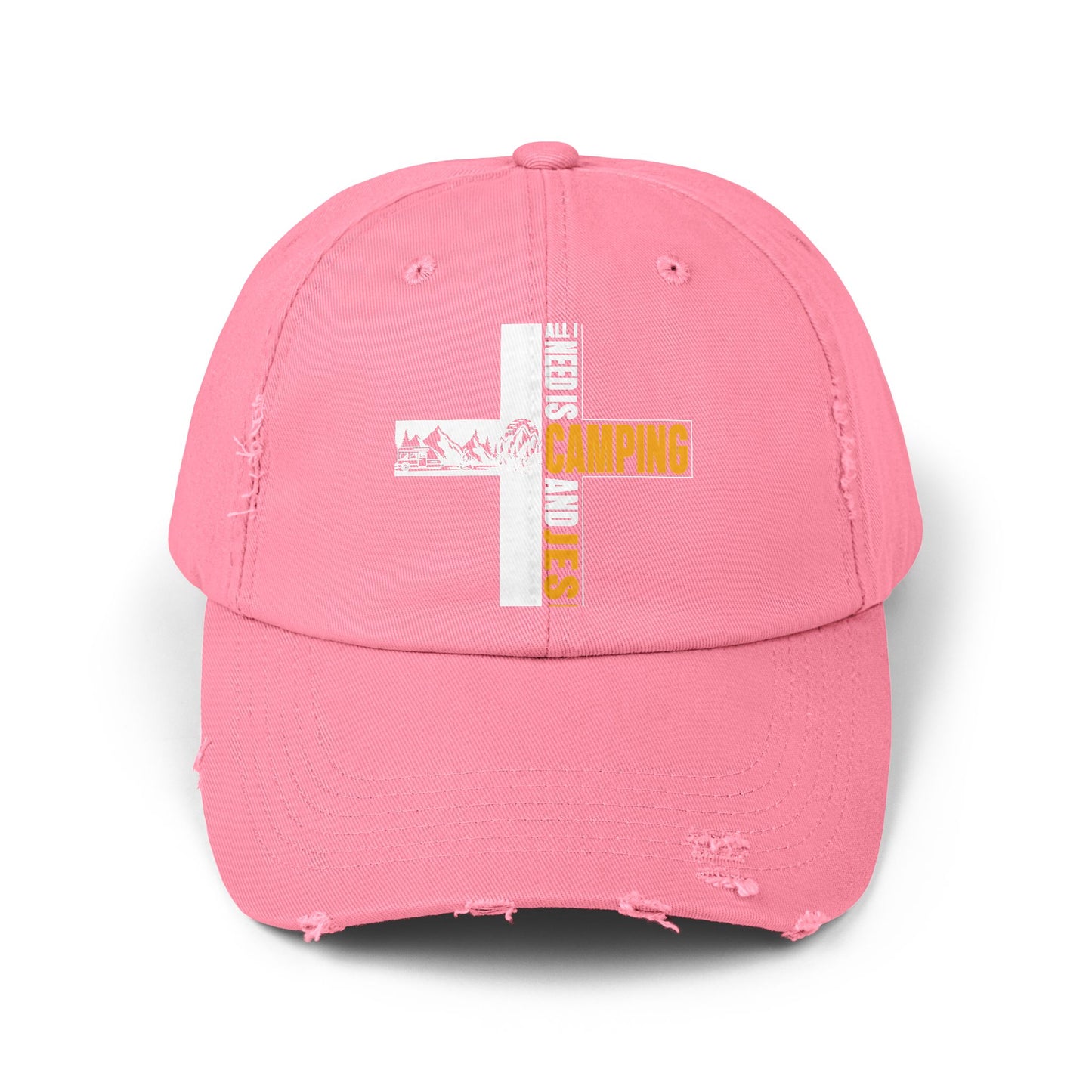 All I Need Is Camping And Jesus Inspirational Faith Cap