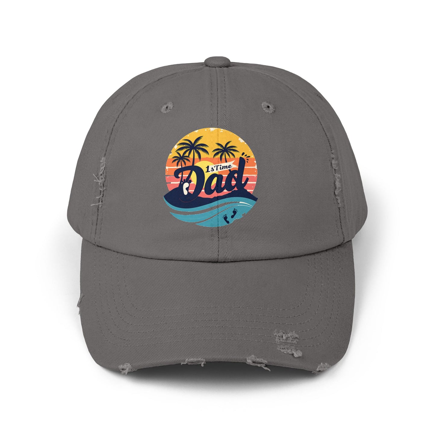 1st Time Dad Sunset Beach Vibes Cap