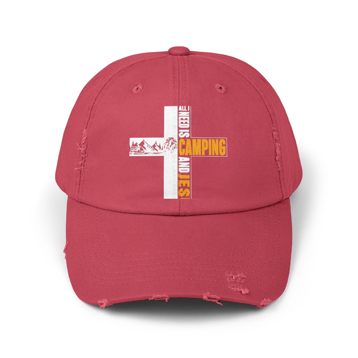 All I Need Is Camping And Jesus Inspirational Faith Cap